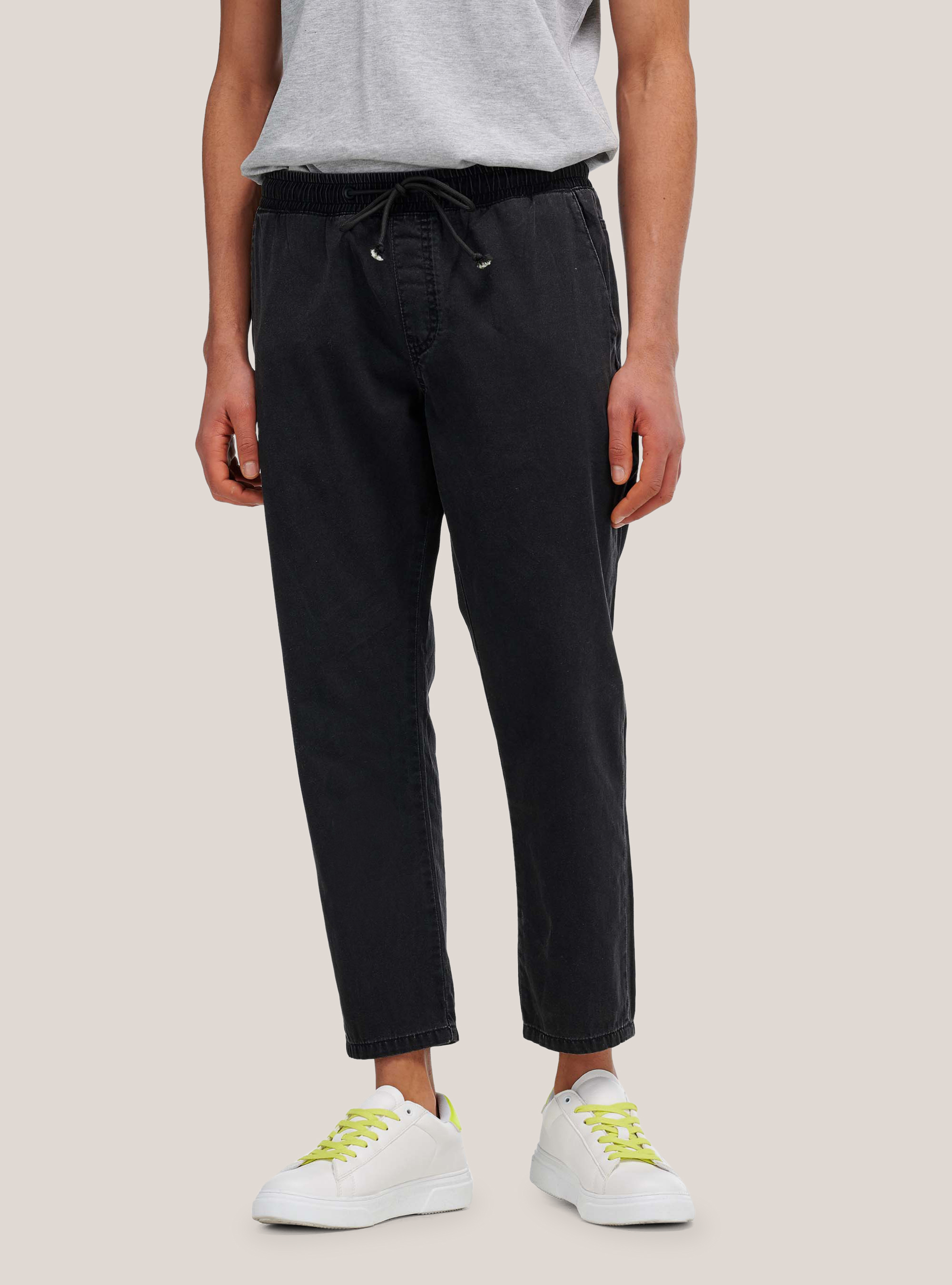 Jogger denim leggero, NERO