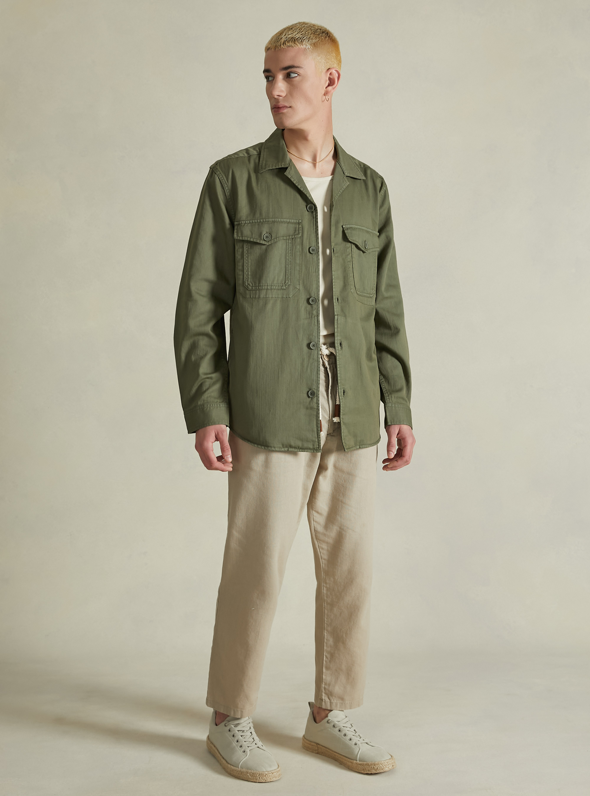 Giacca camicia in misto lino, KY3 KAKY LIGHT