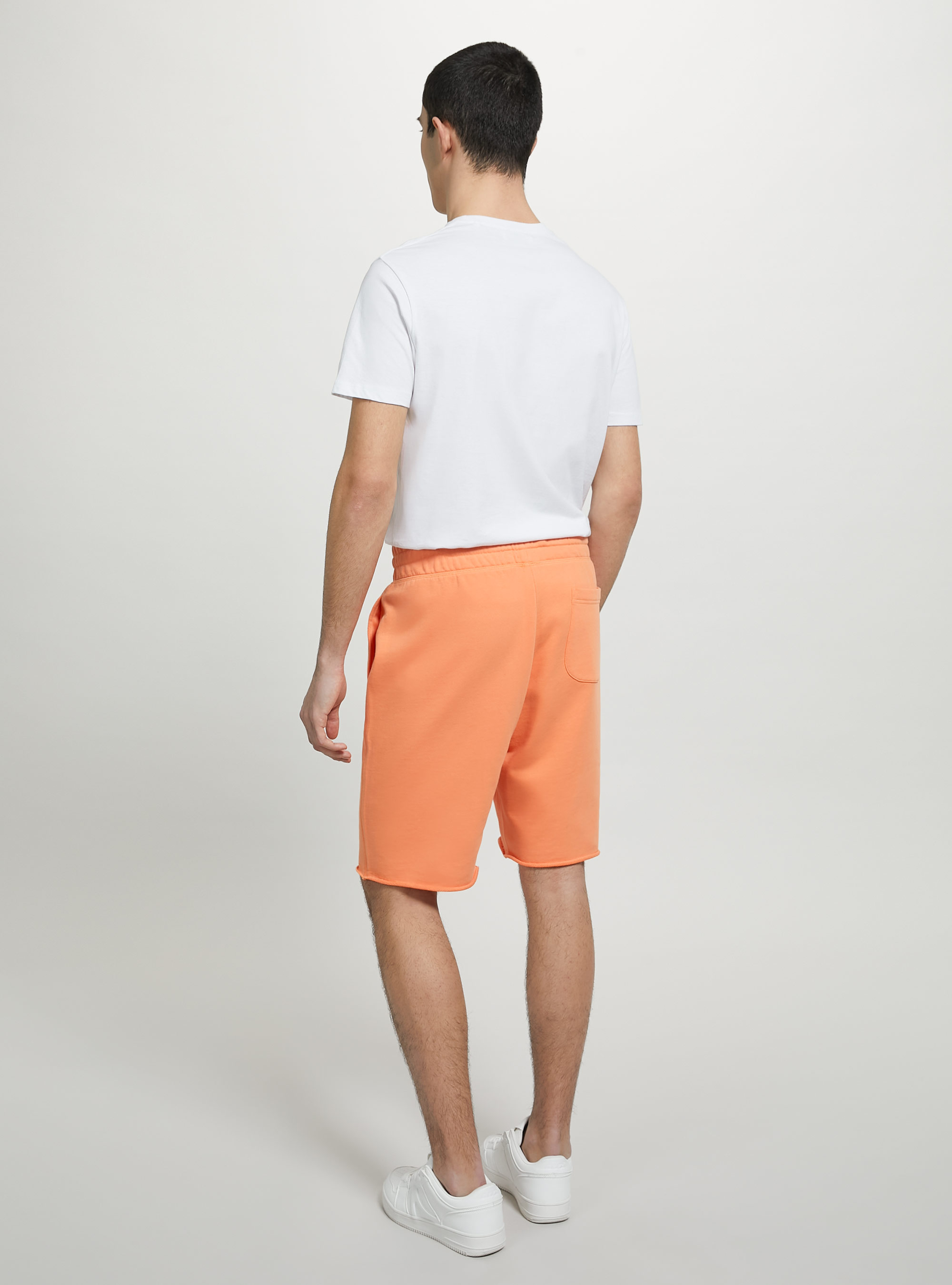 Cotton jogger bermuda shorts, OR3 ORANGE LIGHT