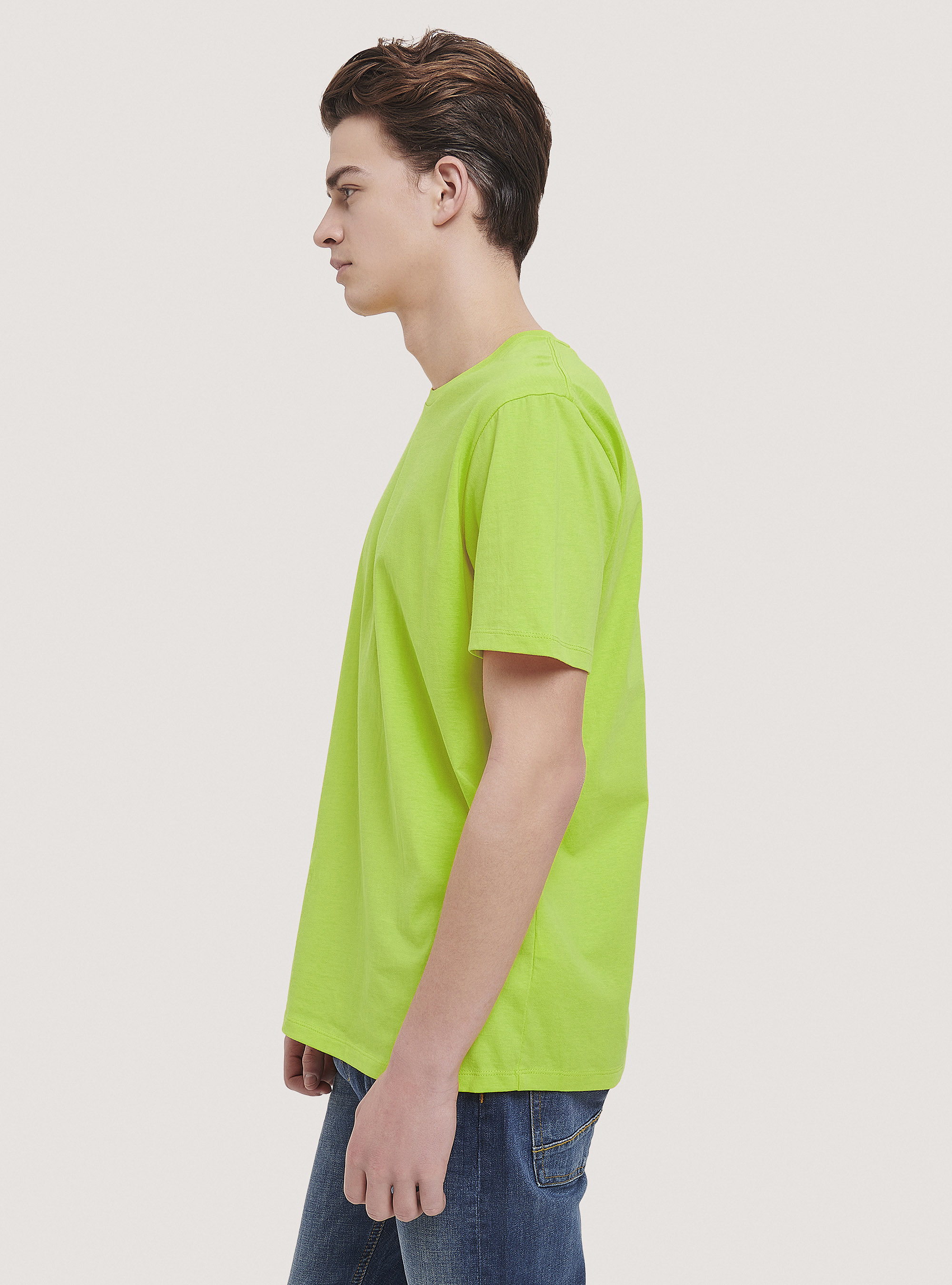 Crew-neck cotton t-shirt, GC2 MEDIUM ACID GREEN