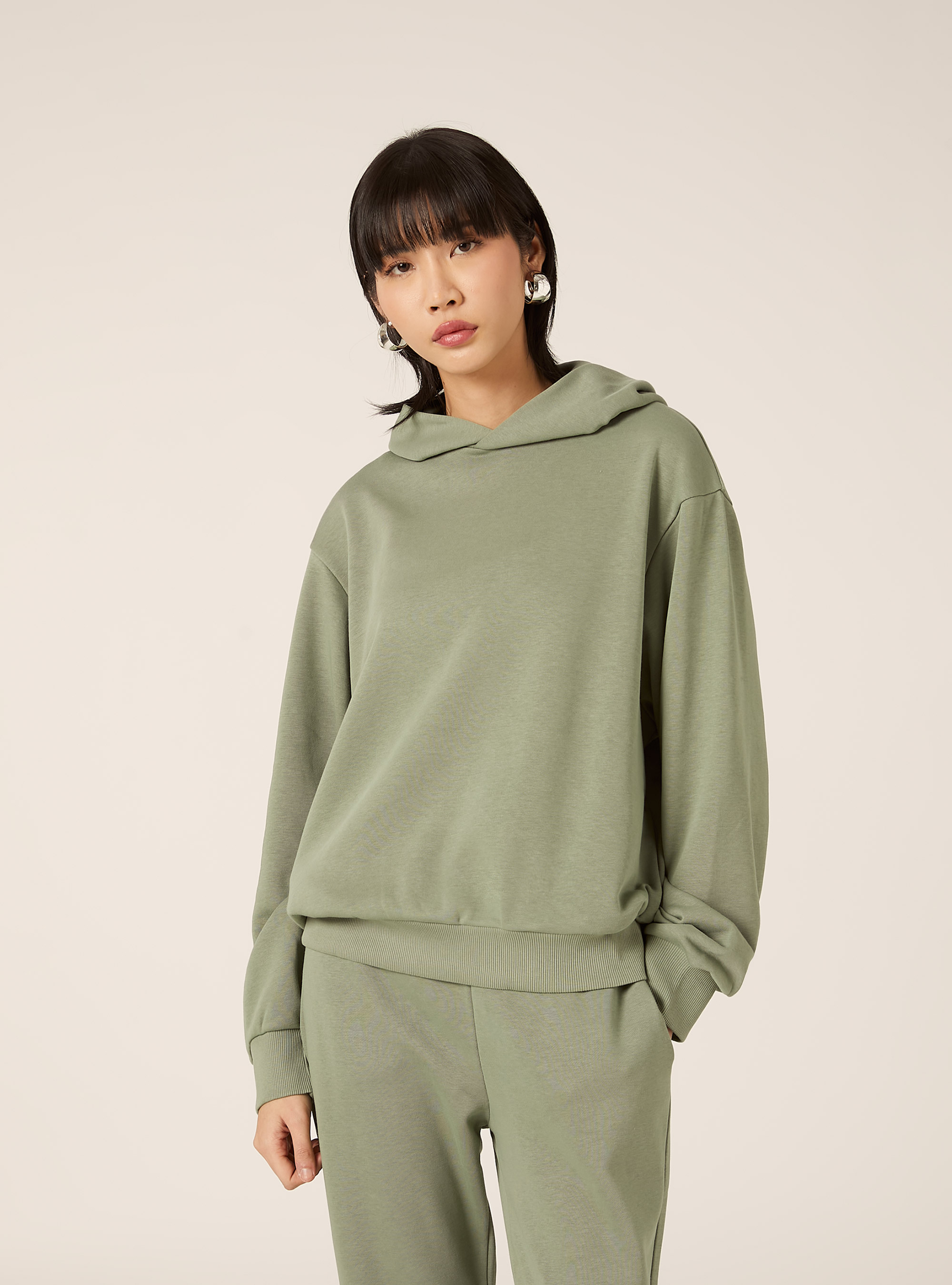 Felpa con cappuccio boxy, KY3 KAKY LIGHT