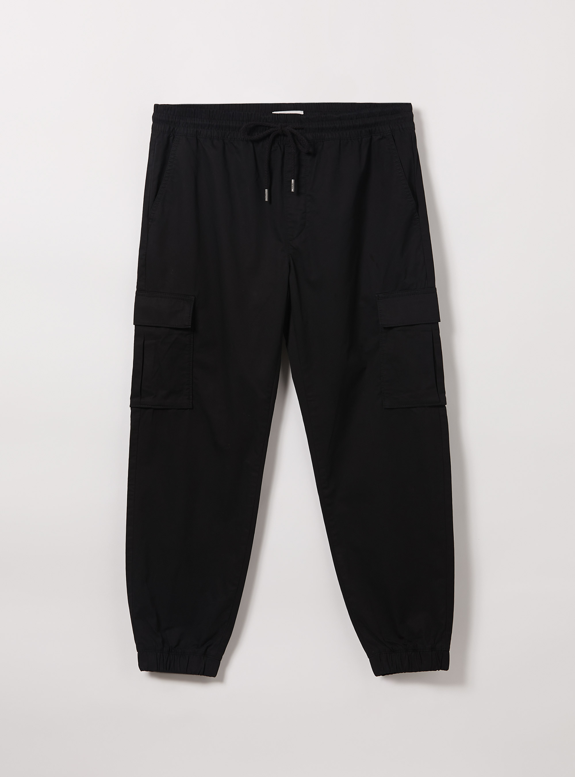 Cotton jogger trousers, BK1 BLACK