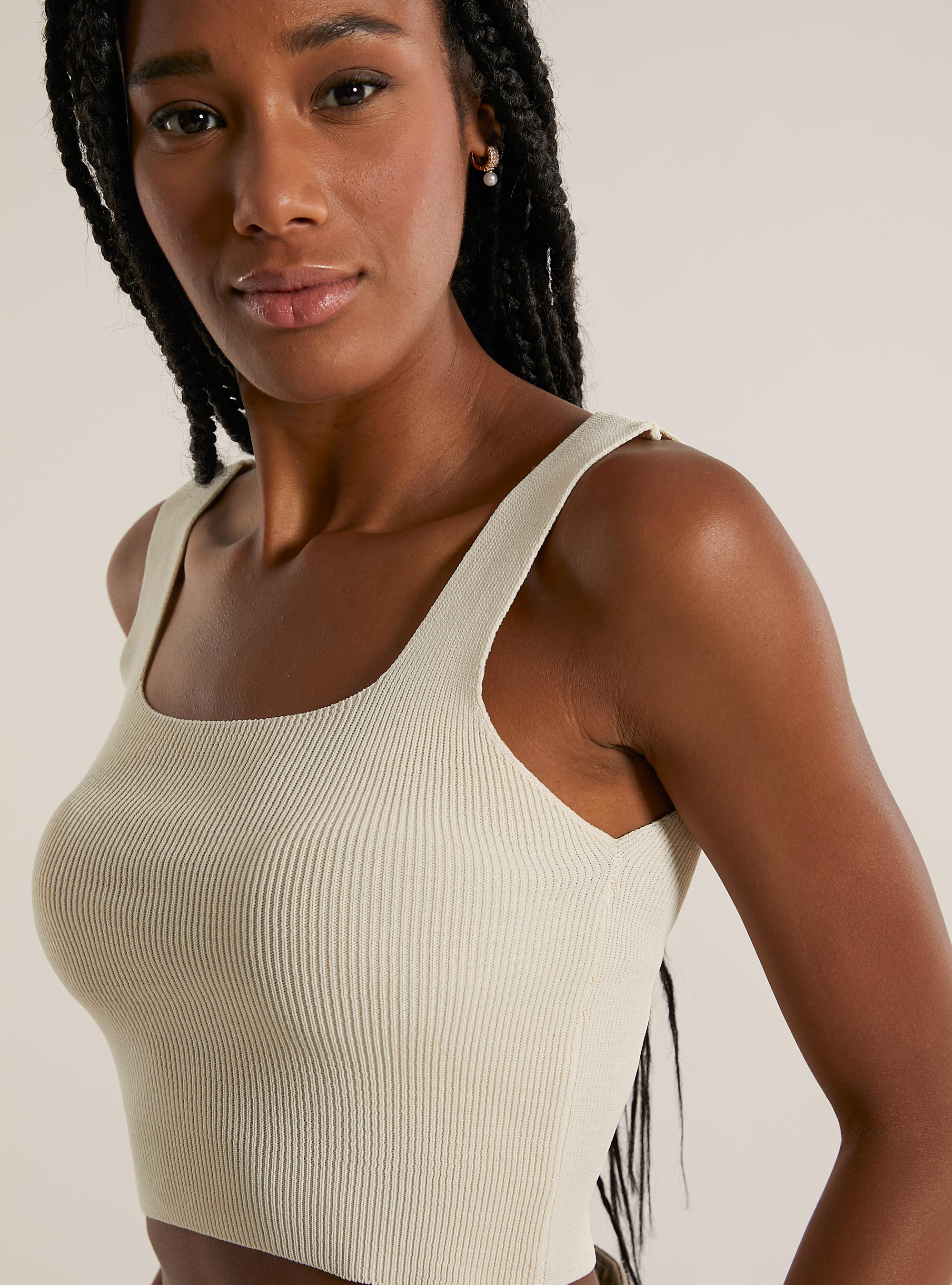 Gestricktes Tank-Top, BG2 BEIGE MEDIUM