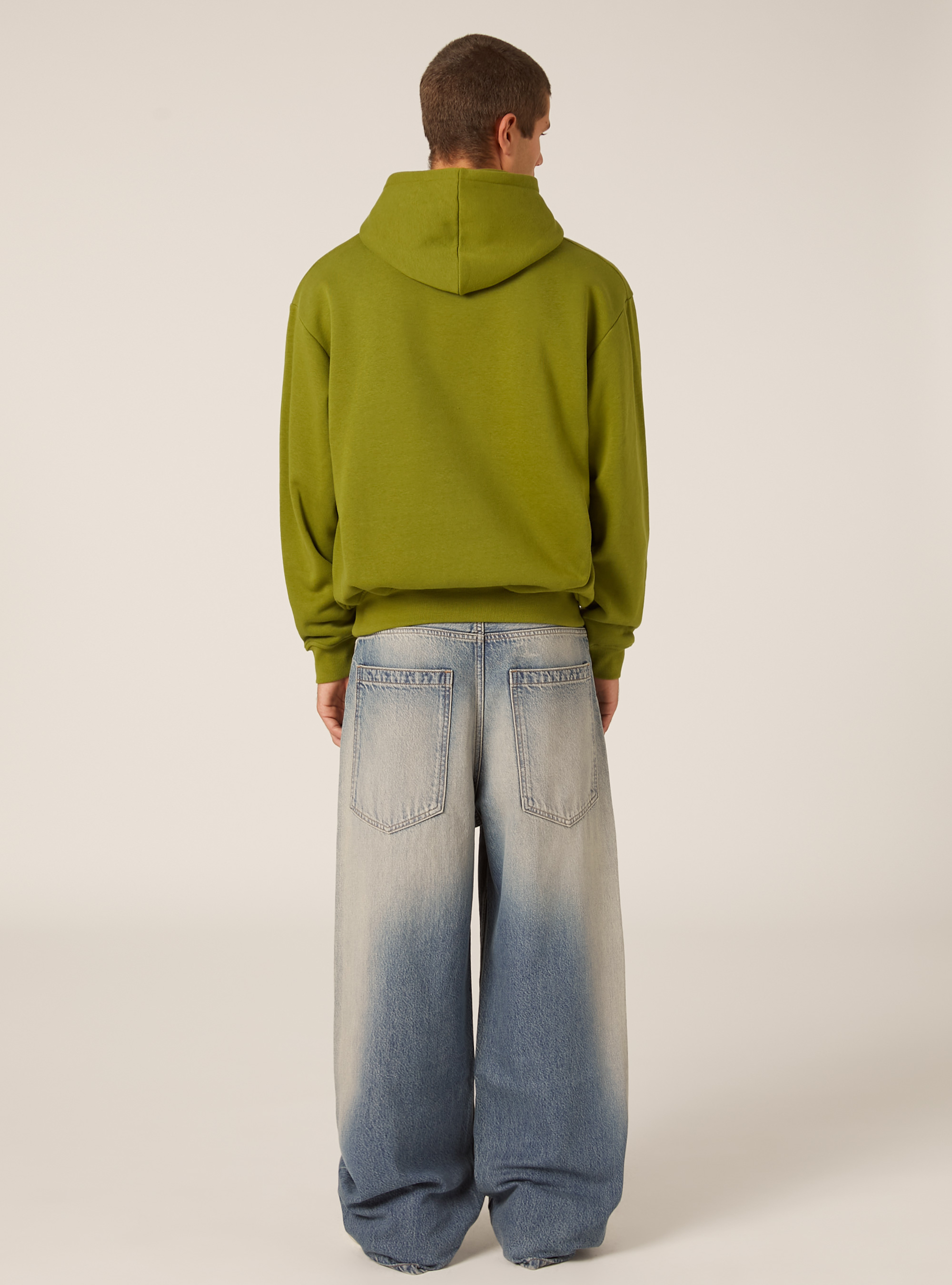 Boxy fit hoodie, GN3 GREEN LIGHT