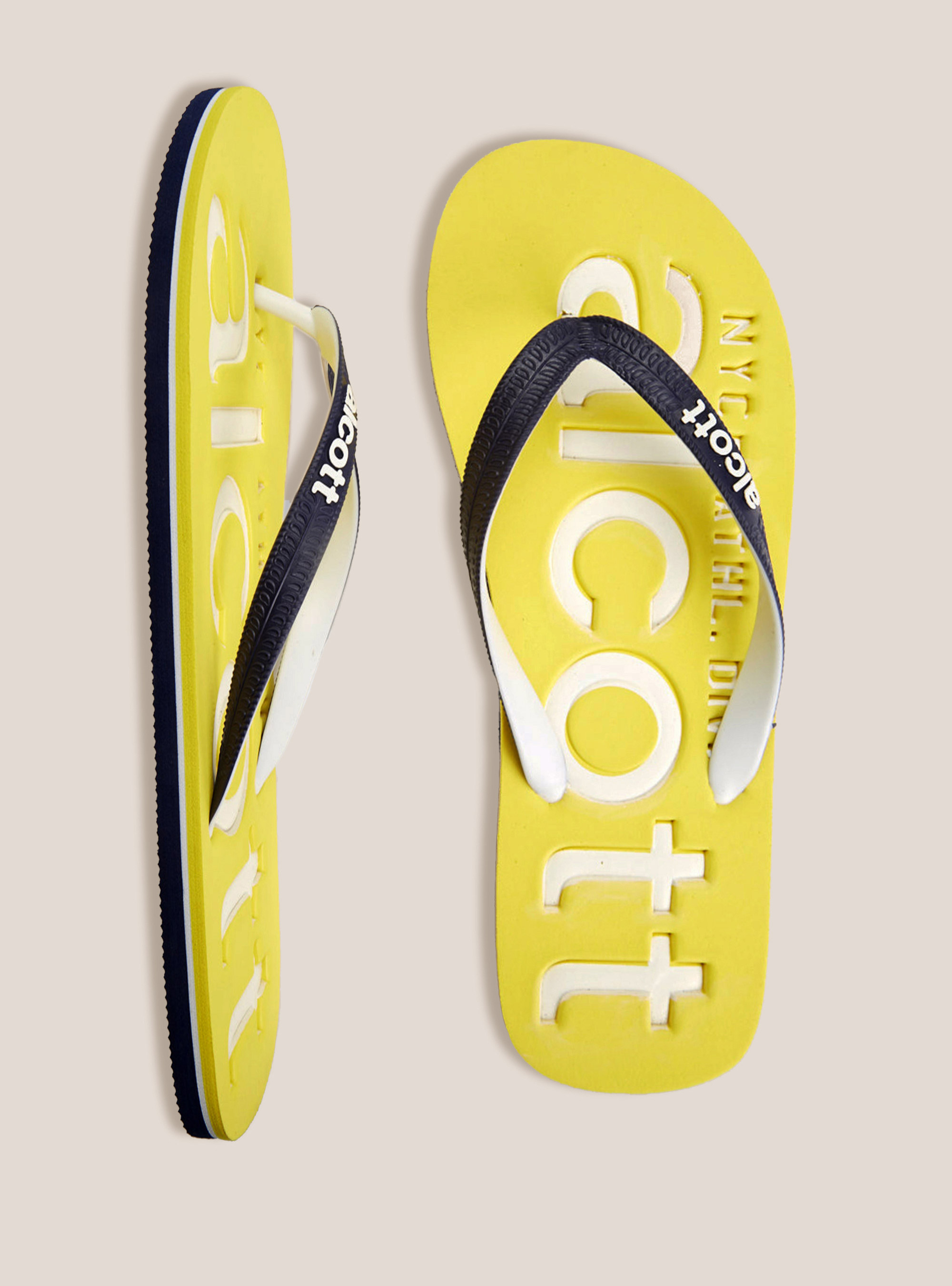 Flip-flops with logo, C746 YELLOW