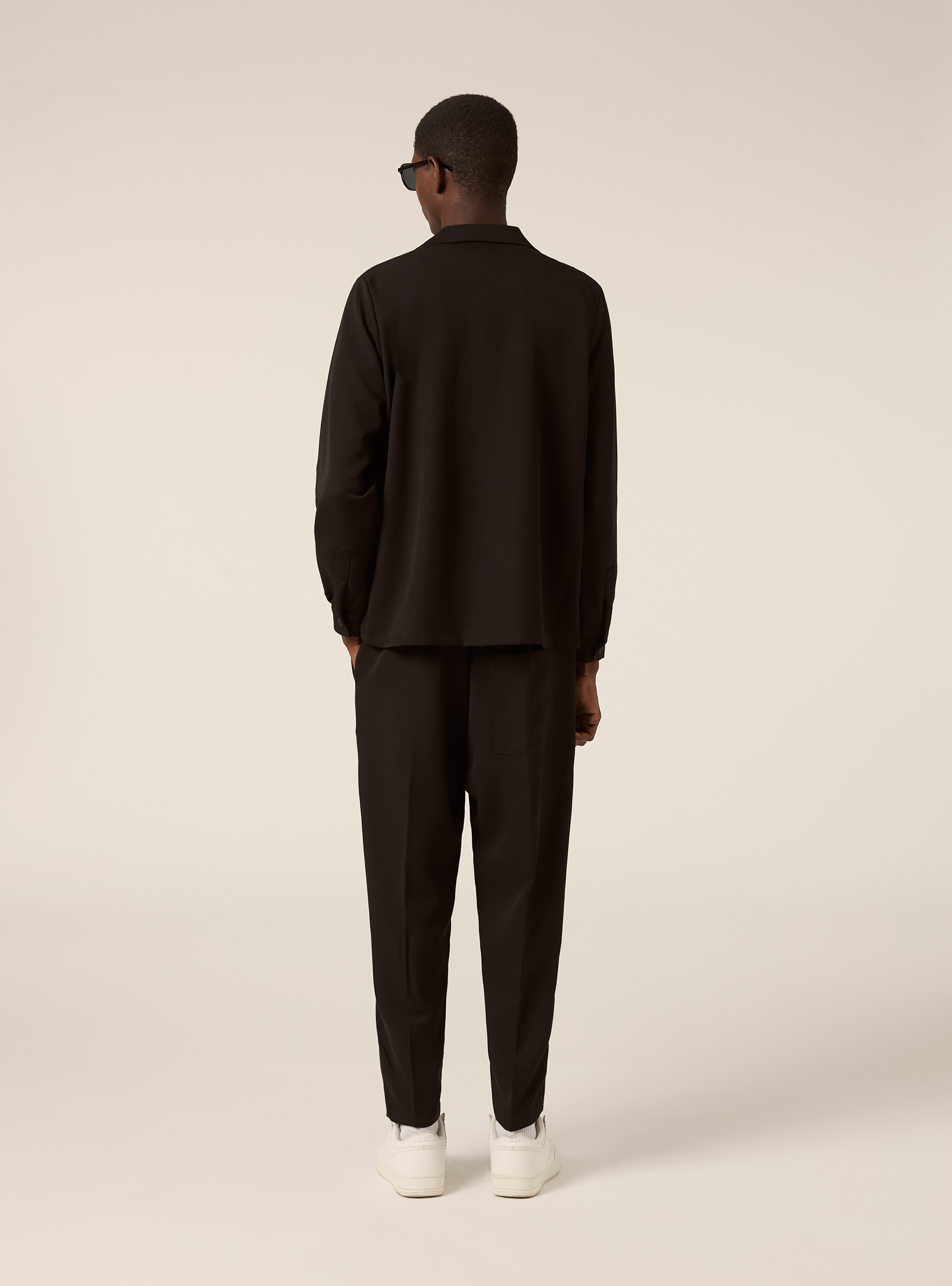 Camicia basic con tasconi, BK1 BLACK