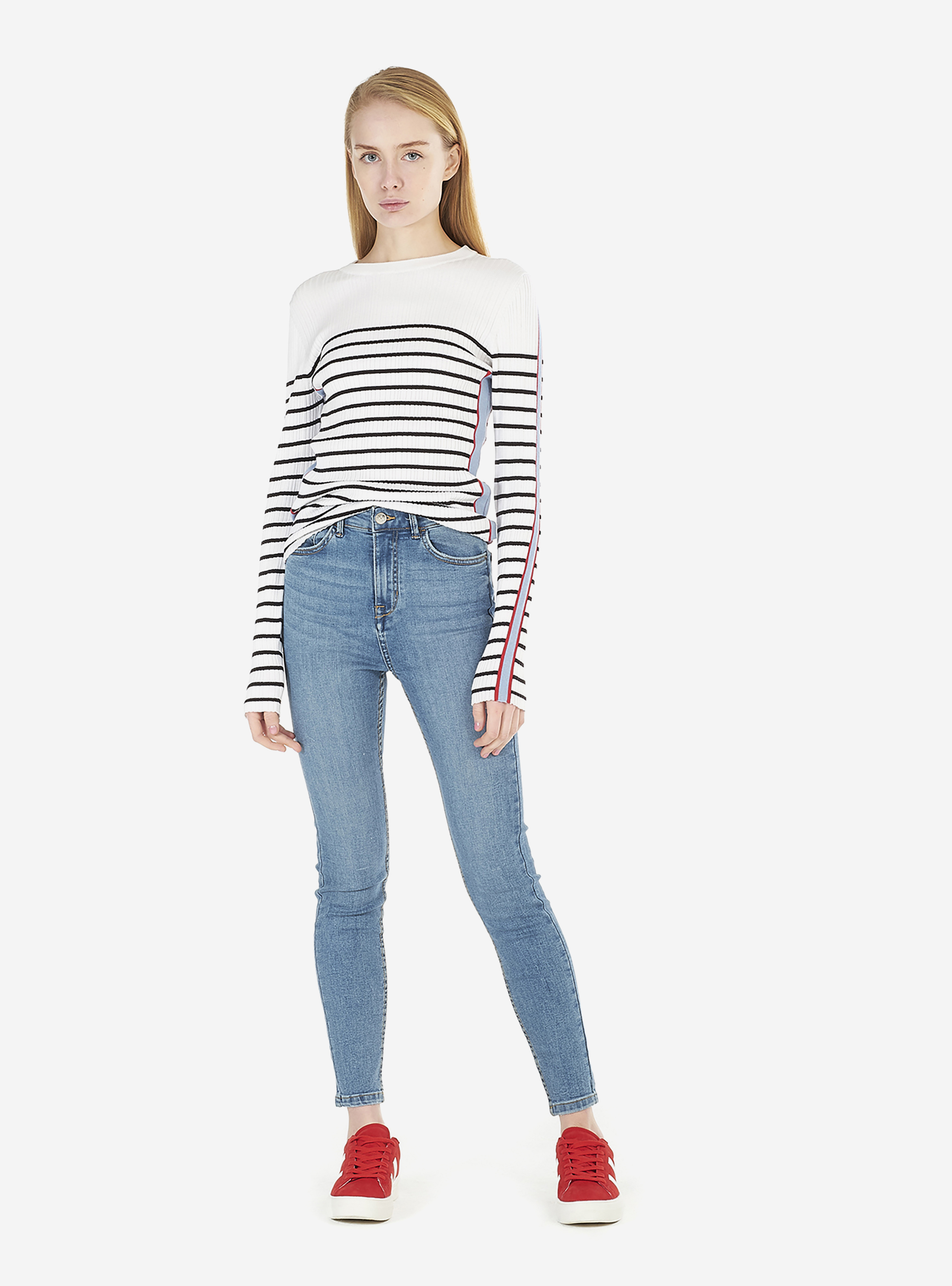 Denim skinny fit high rise, C196 AZZURRE