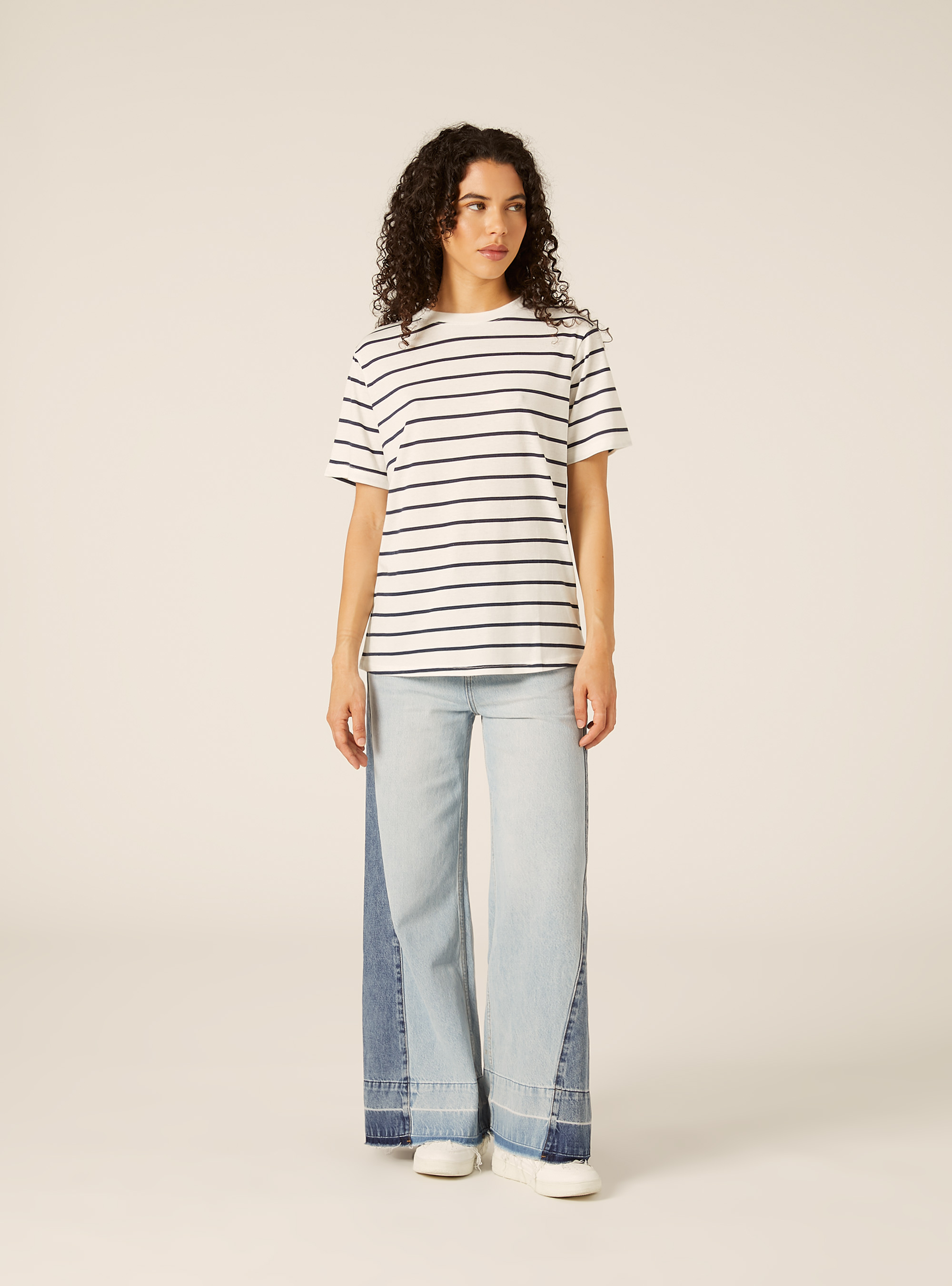 T-shirt regular fit a righe, MULTICOLOR