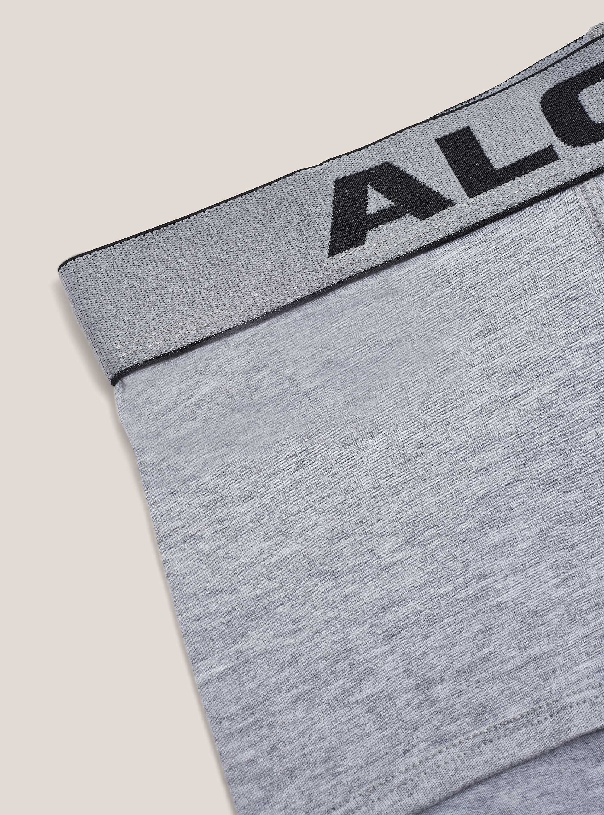 Boxer in cotone elasticizzato con logo, GRIGIO CHIARO MELANGE