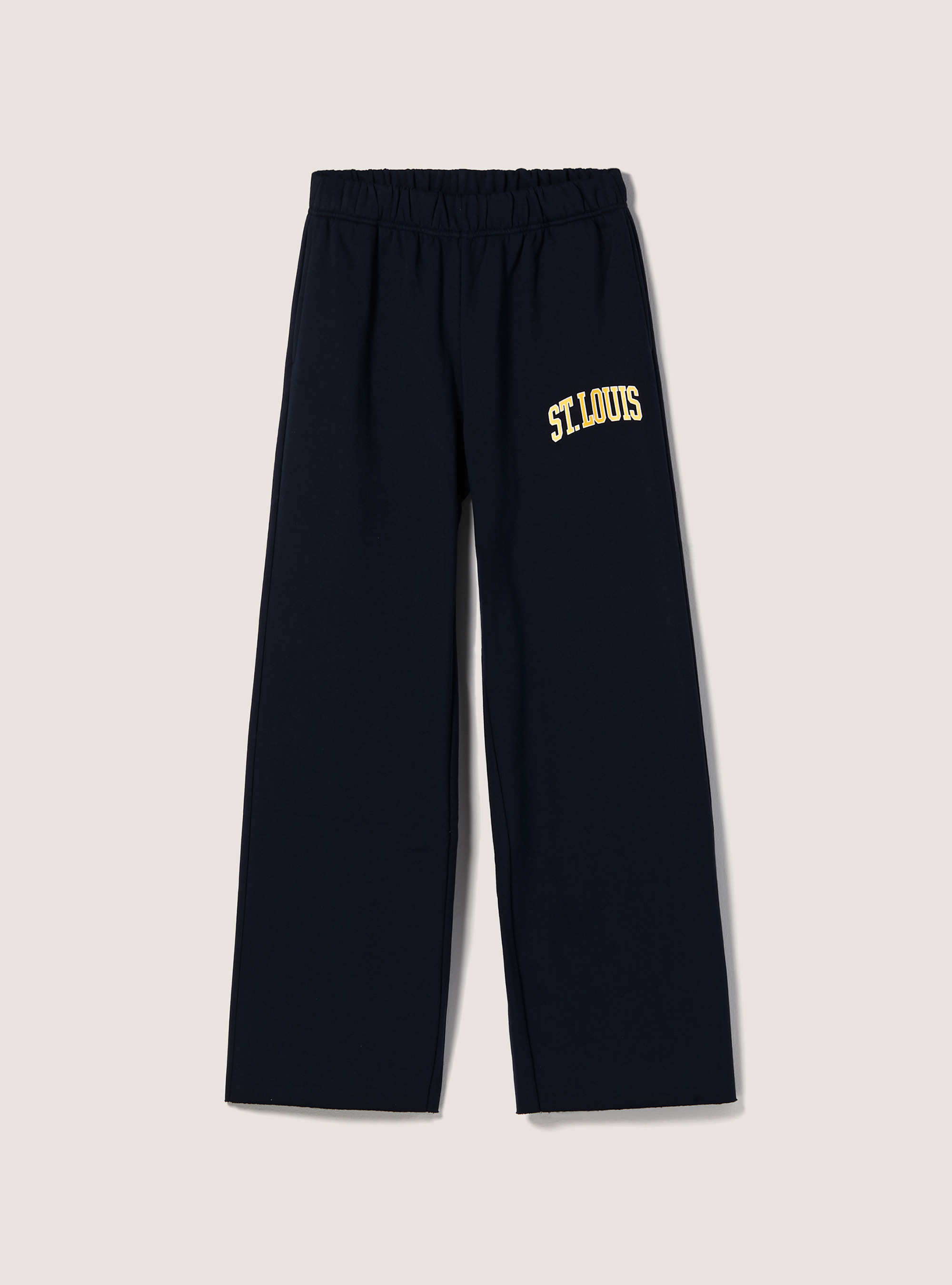 Plush trousers with loose fit print, NA1 NAVY DARK