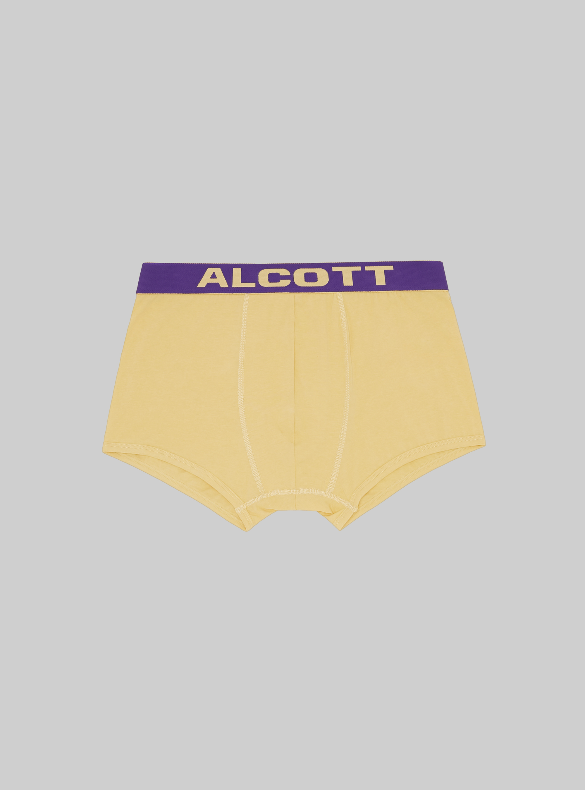 Boxer in cotone elasticizzato con logo, YE3 YELLOW LIGHT
