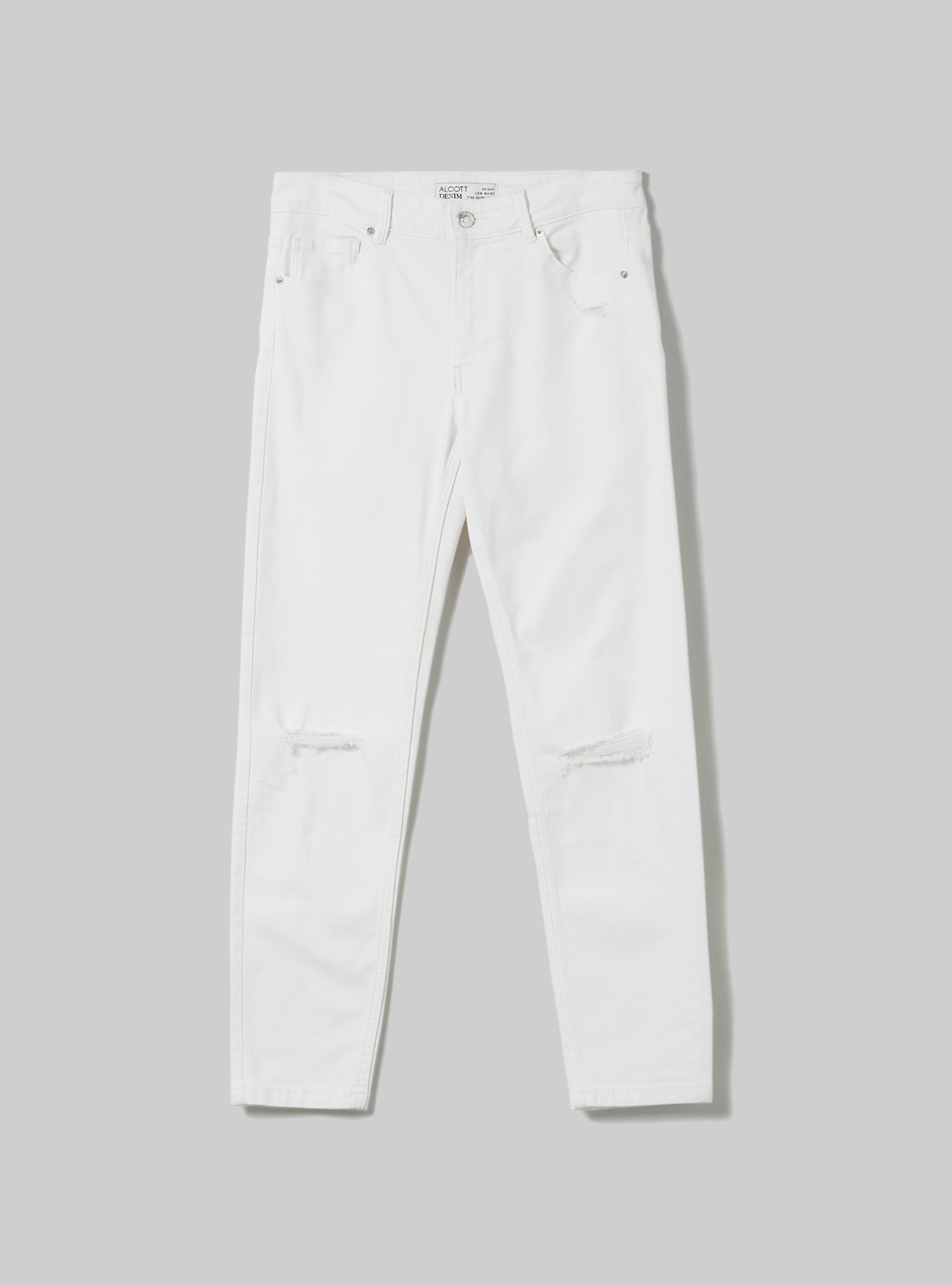 Vaqueros pitillo con efecto push-up, D099 WHITE