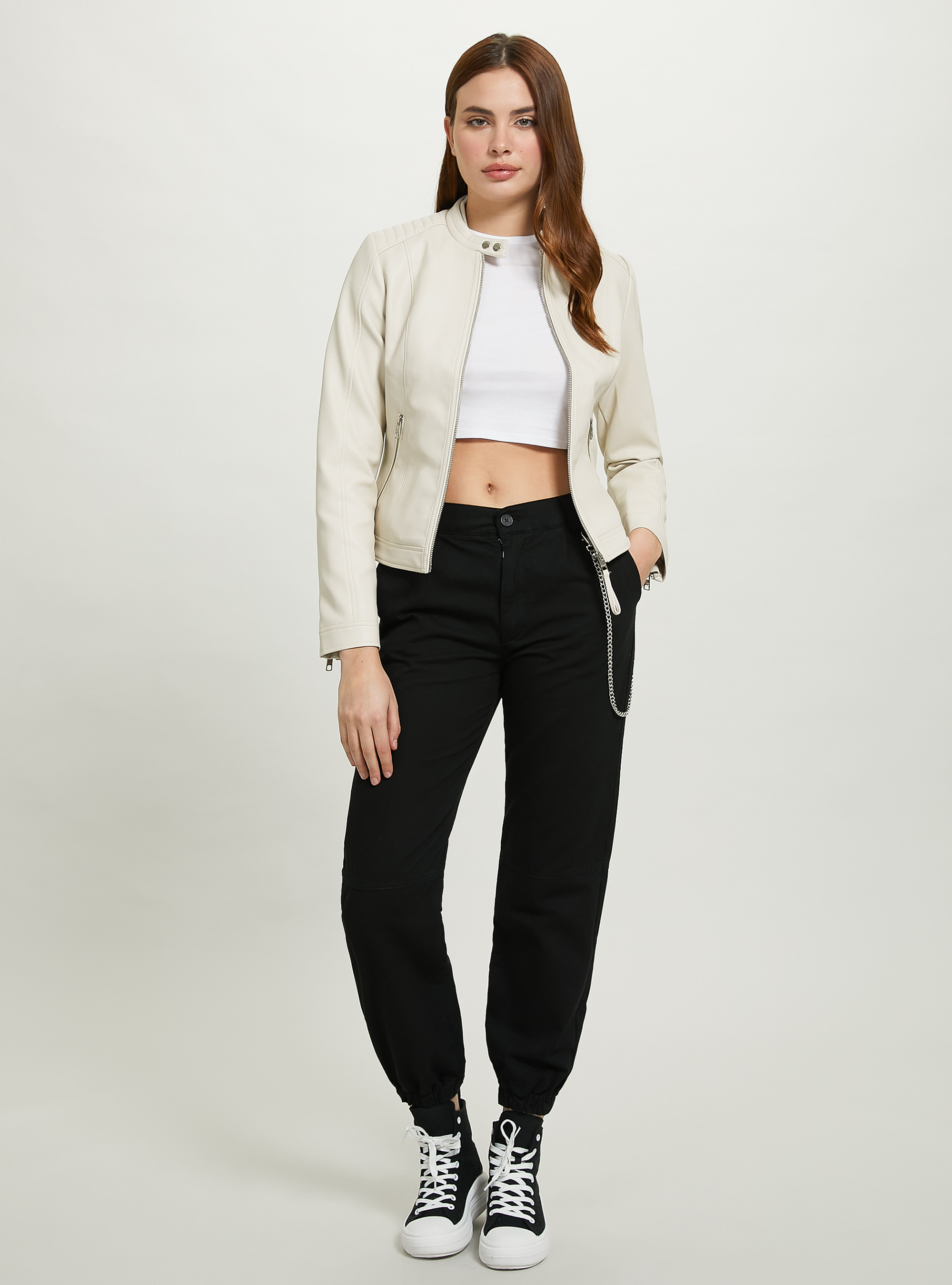 Leather-effect biker jacket | Alcott | Women's Jackets
