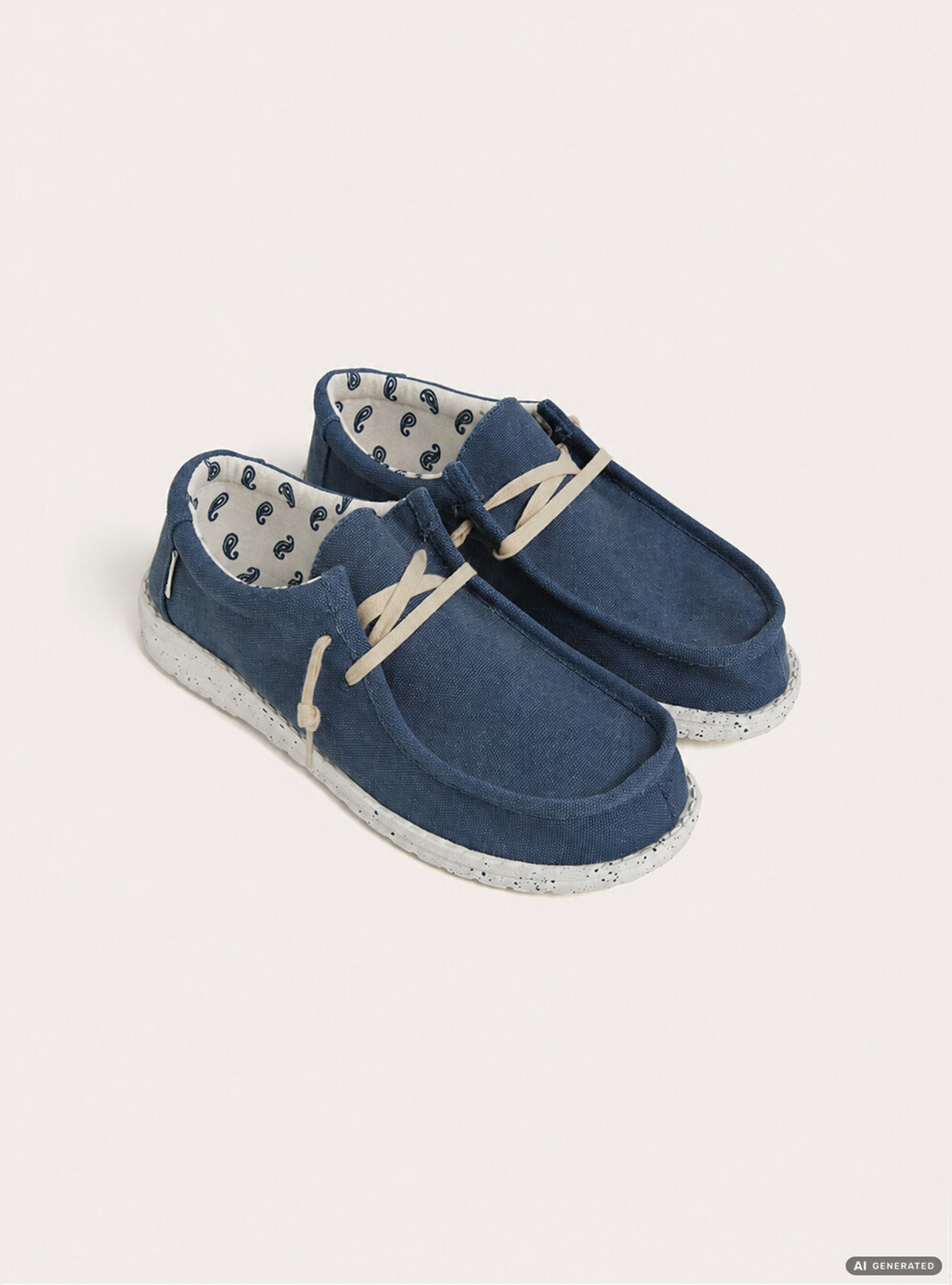 Canvas-Mokassins mit Schn&uuml;rung, NA2 NAVY MEDIUM