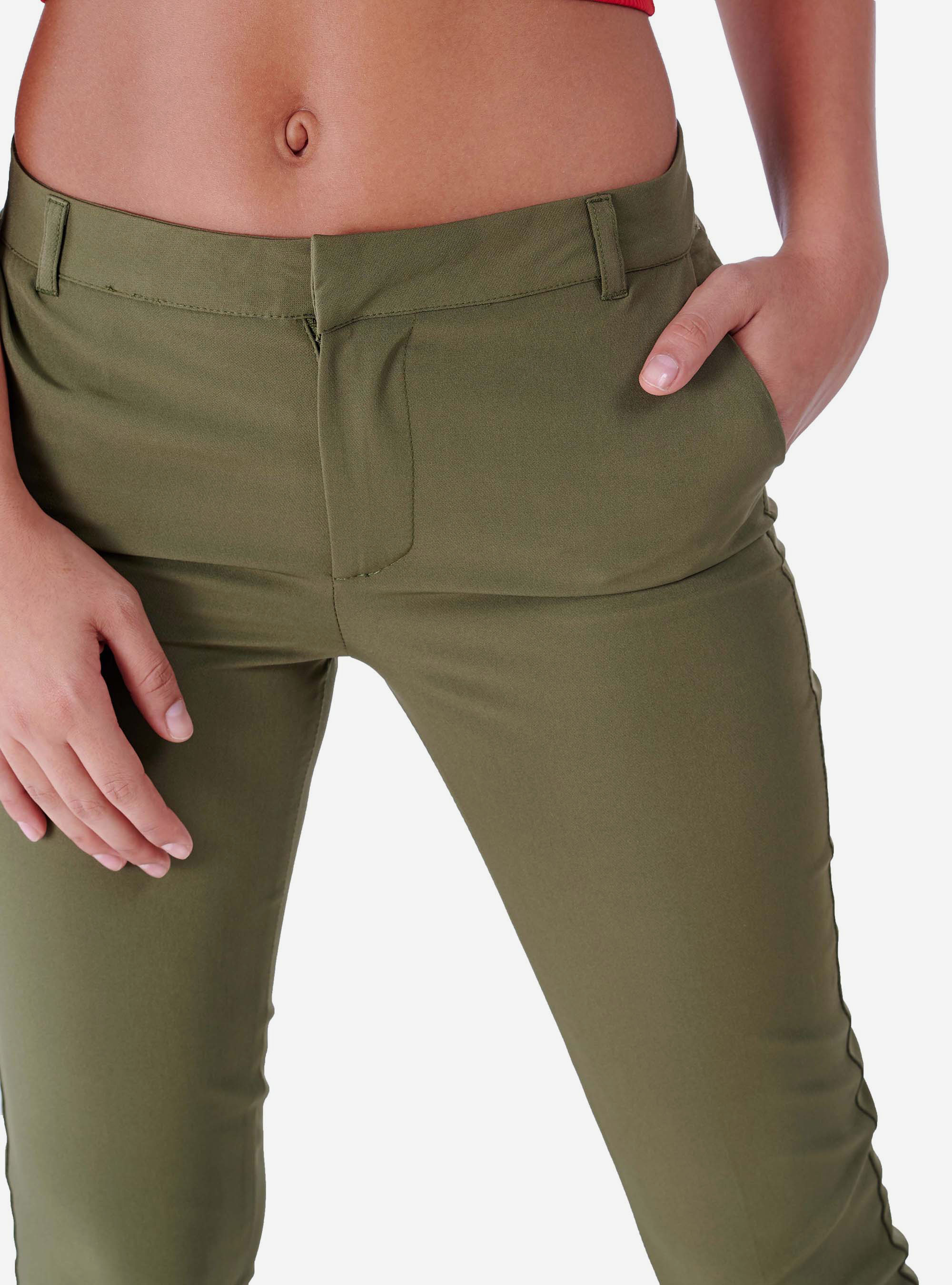 Skinny fit trousers, KAKI