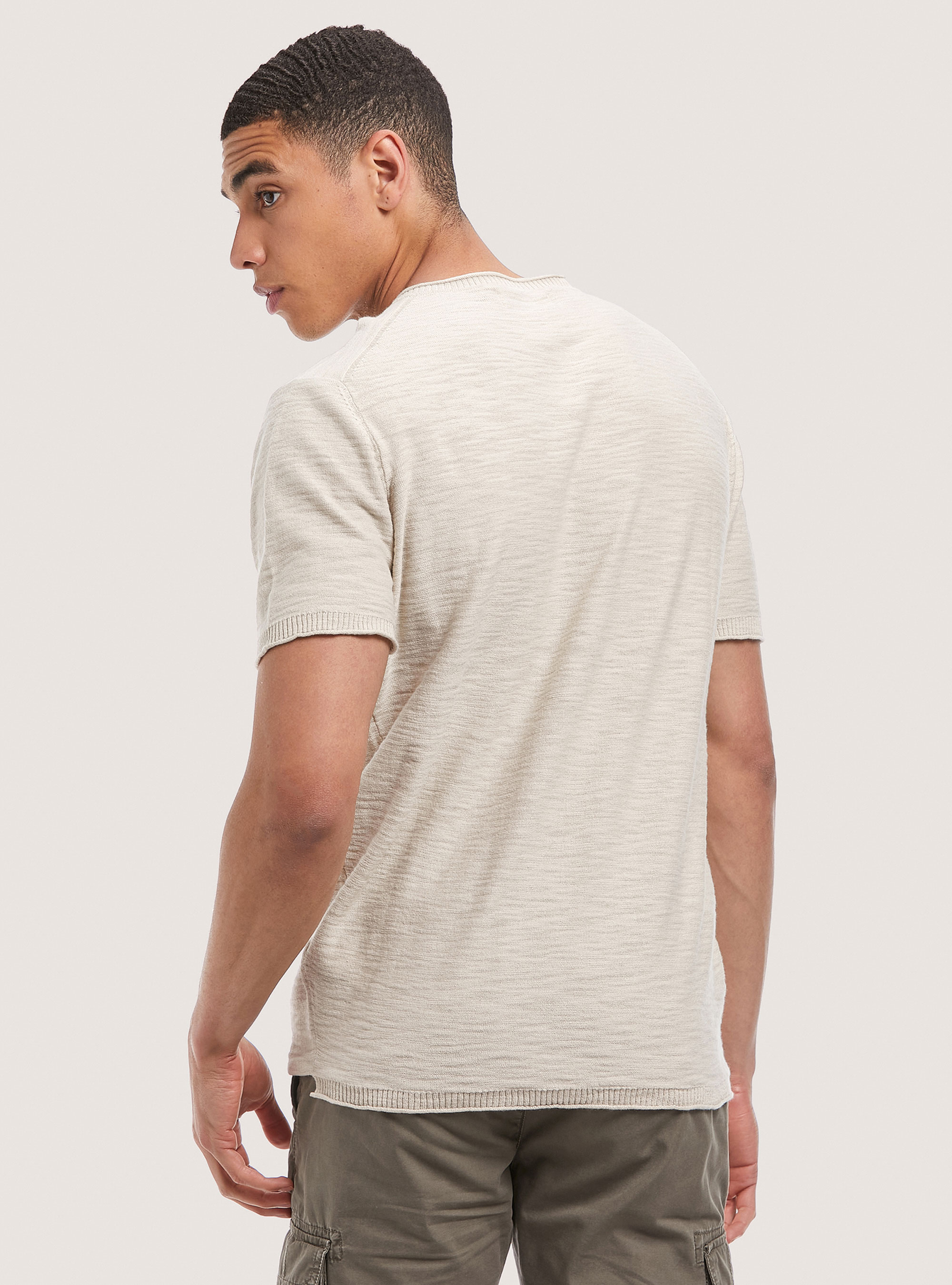 2 Serafini In Piqu&eacute; Cotone Uomo - Vestibilit&agrave; Aderente, Stile Henley