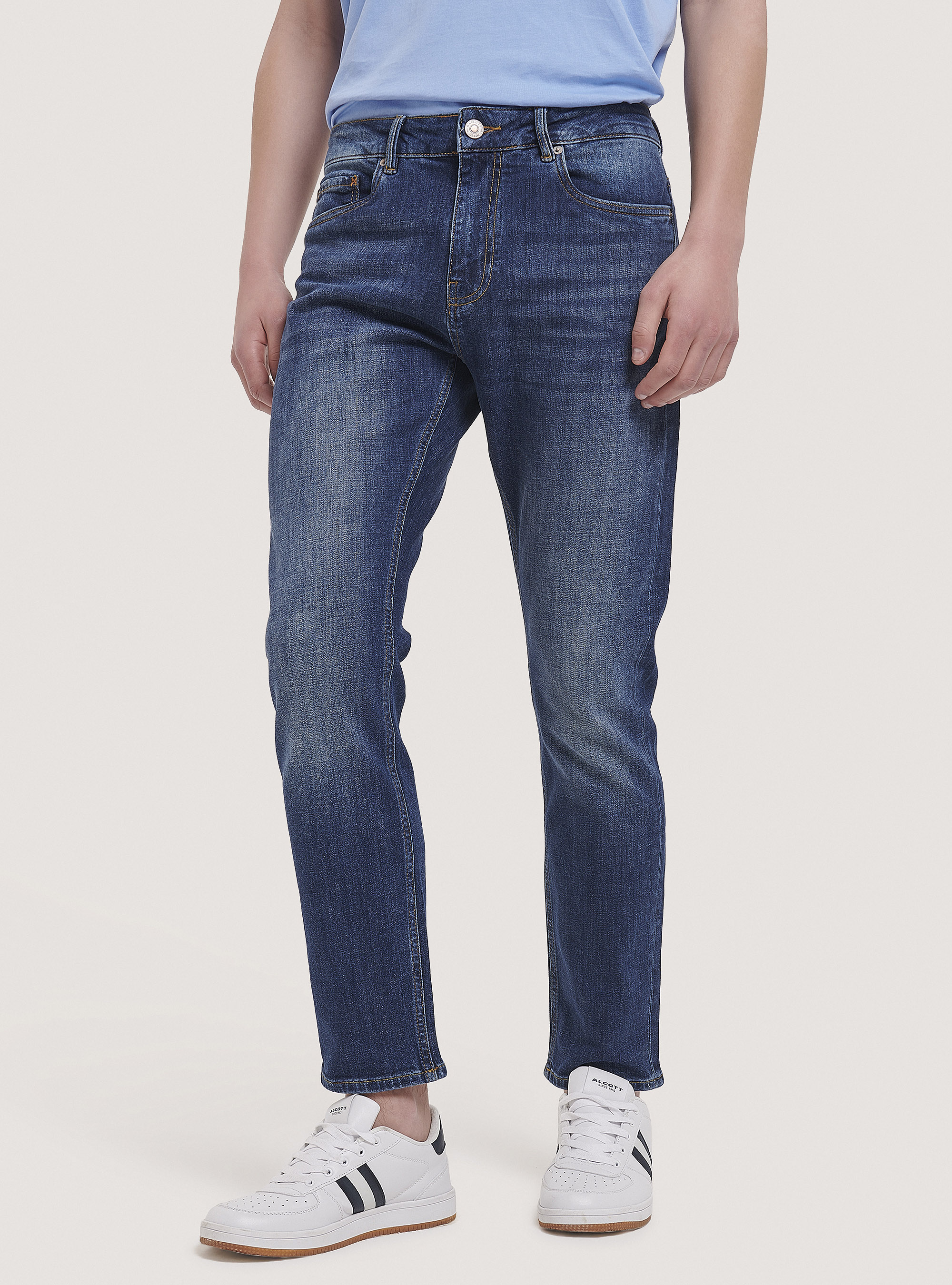 Jeans slim fit, D001 DEEP BLUE