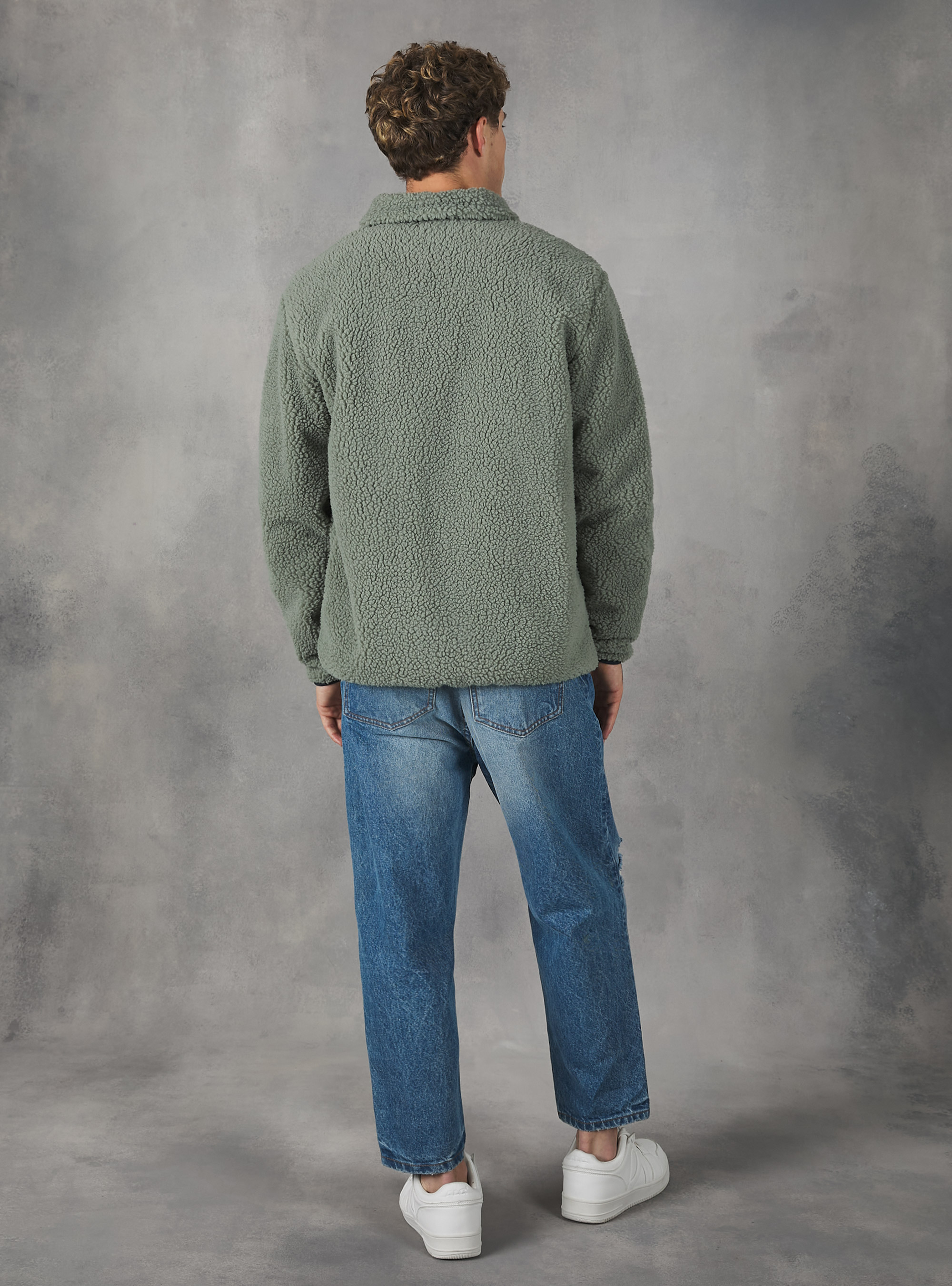 Giubbotto teddy con interno in pile, GN3 GREEN LIGHT