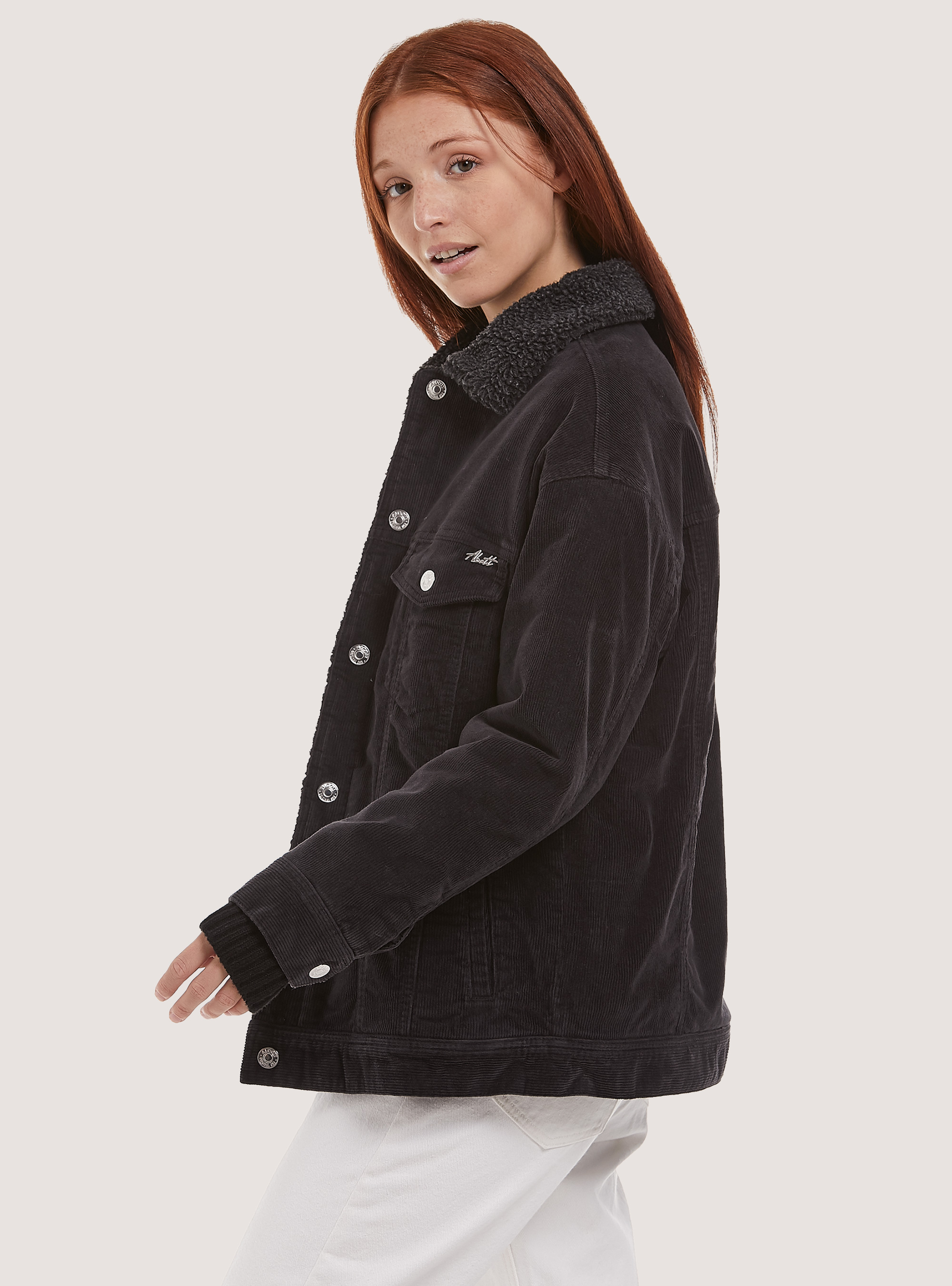 Veste de camionneur avec doublure en peluche, BK1 BLACK