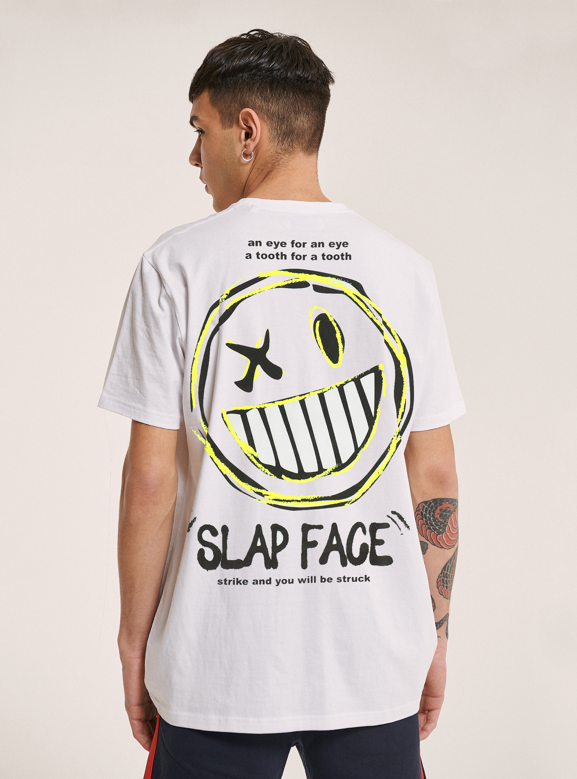 Camiseta con estampado Smile Collection, WH2 WHITE