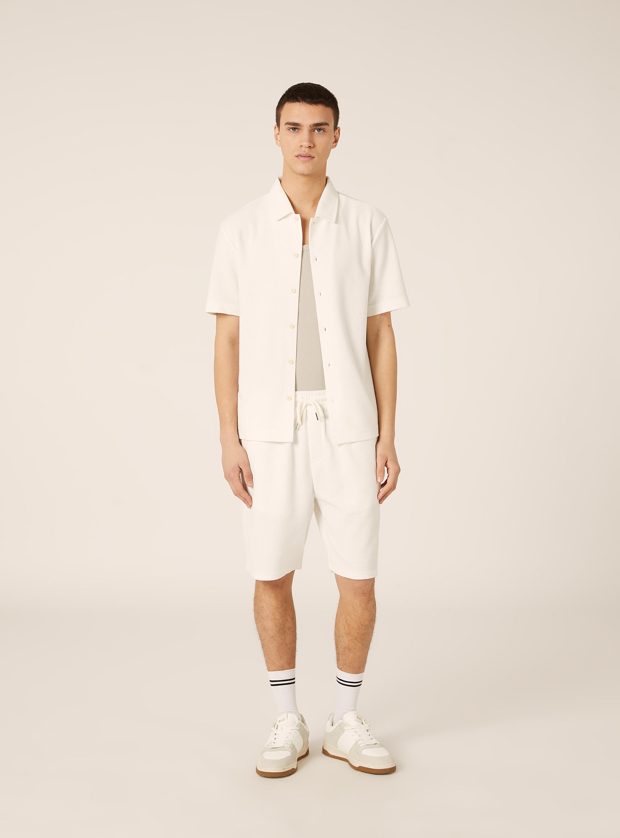 Bermuda in jersey reguar fit, WH1 OFF WHITE