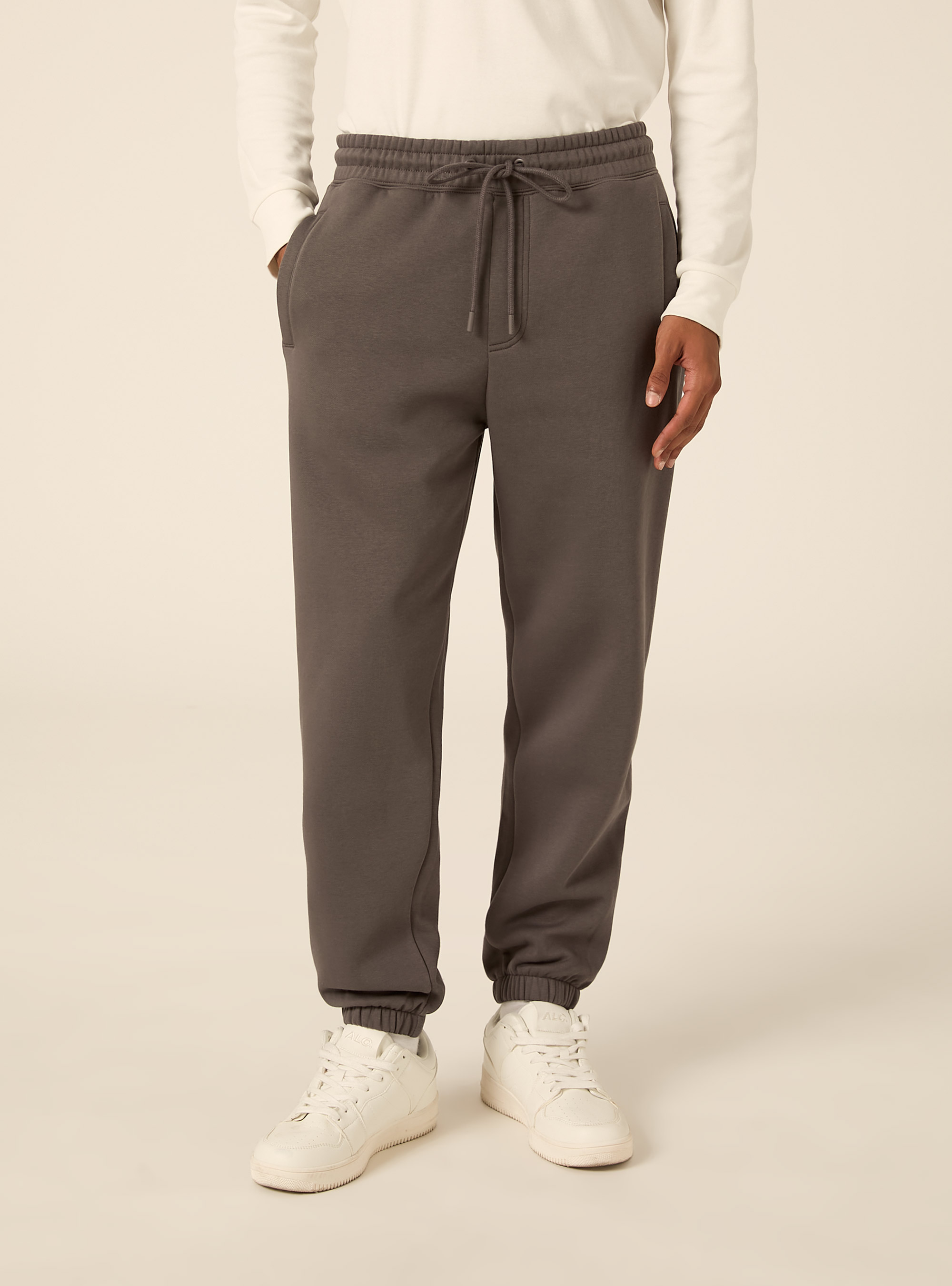 Jogger basico con coulisse ed elastico in vita, GY1 GREY DARK