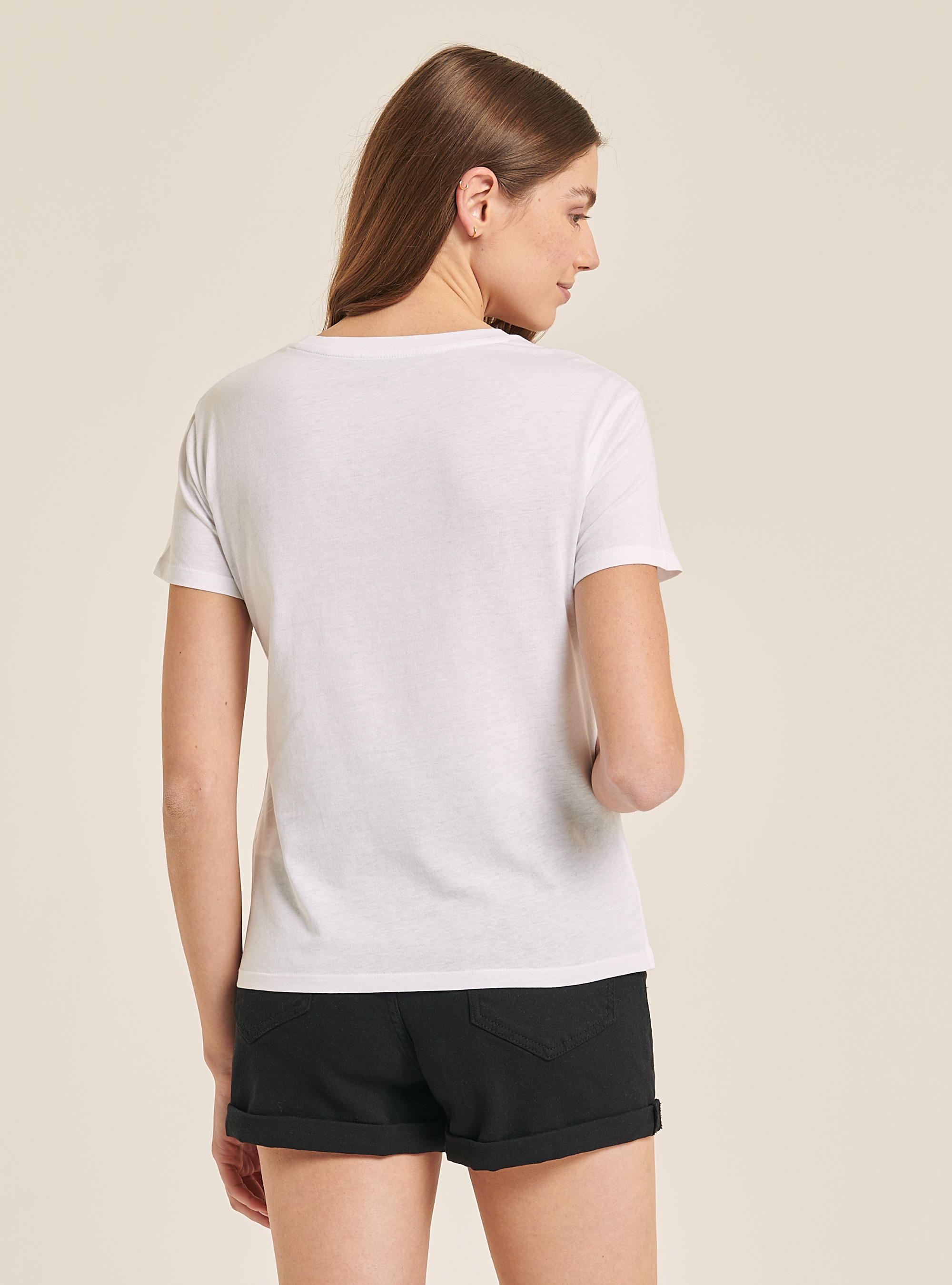 T-shirt with comfort fit lettering print, WHITE