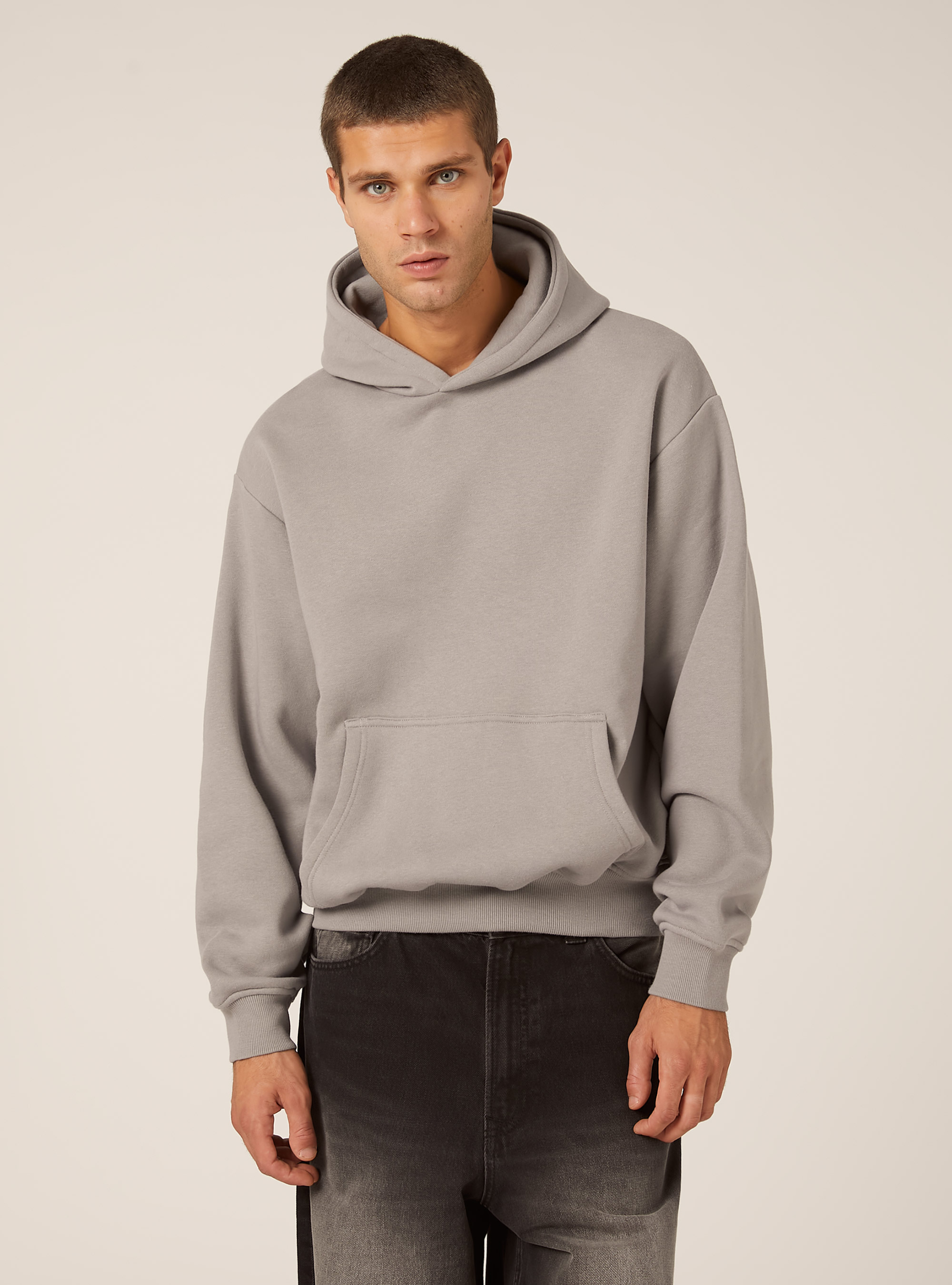 Boxy fit hoodie, GY2 GREY MEDIUM