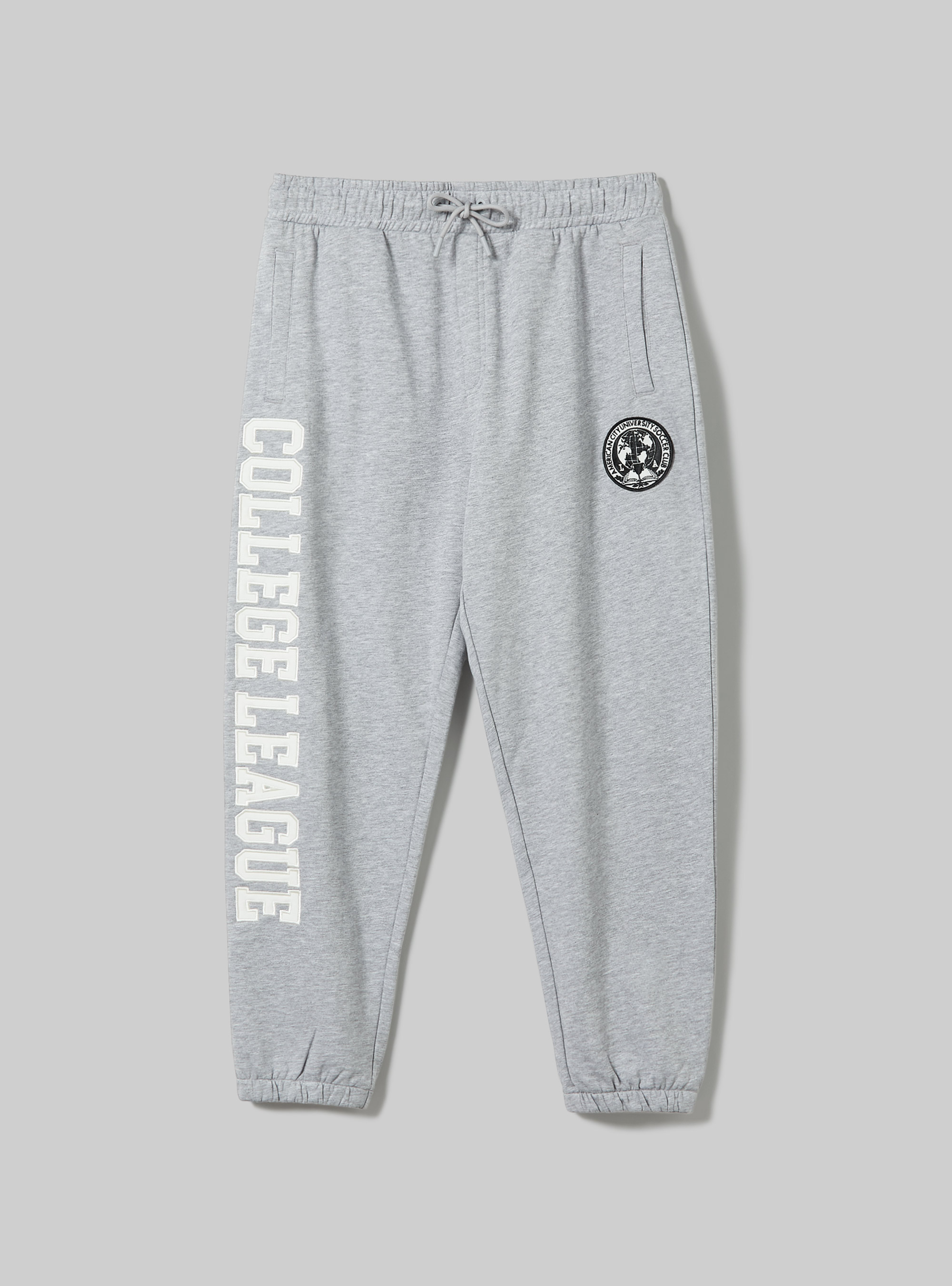 Jogger with college patch, MGY2 GREY MEL MEDIUM