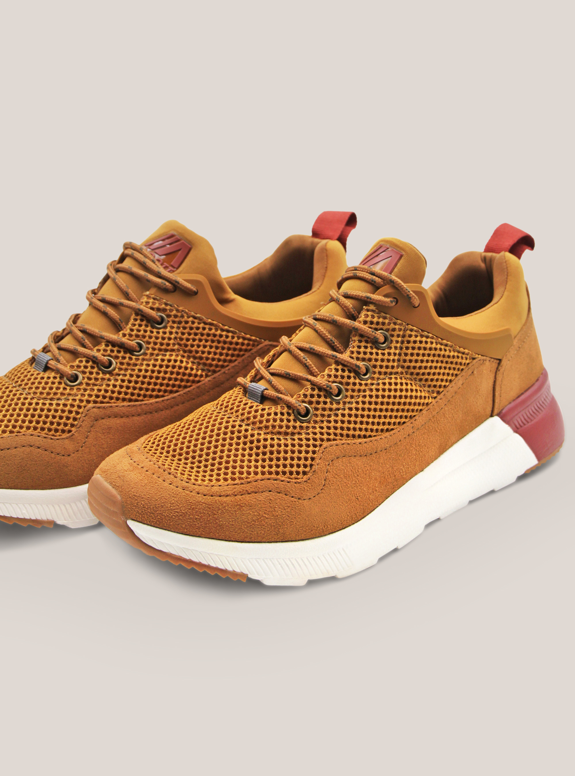 ZAPATILLAS BICOLORES, TABACO