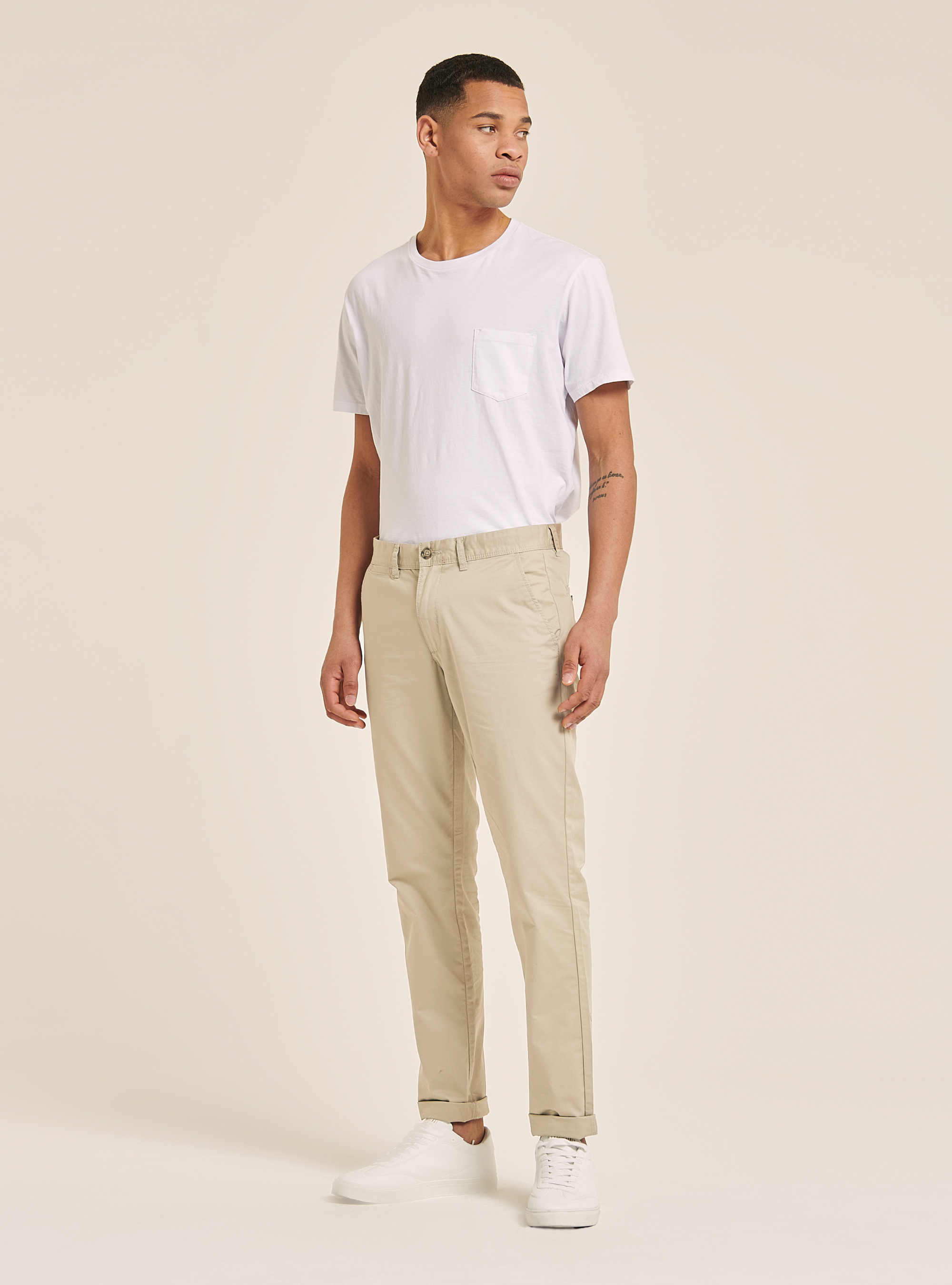 Twill chinos, C029 SAND