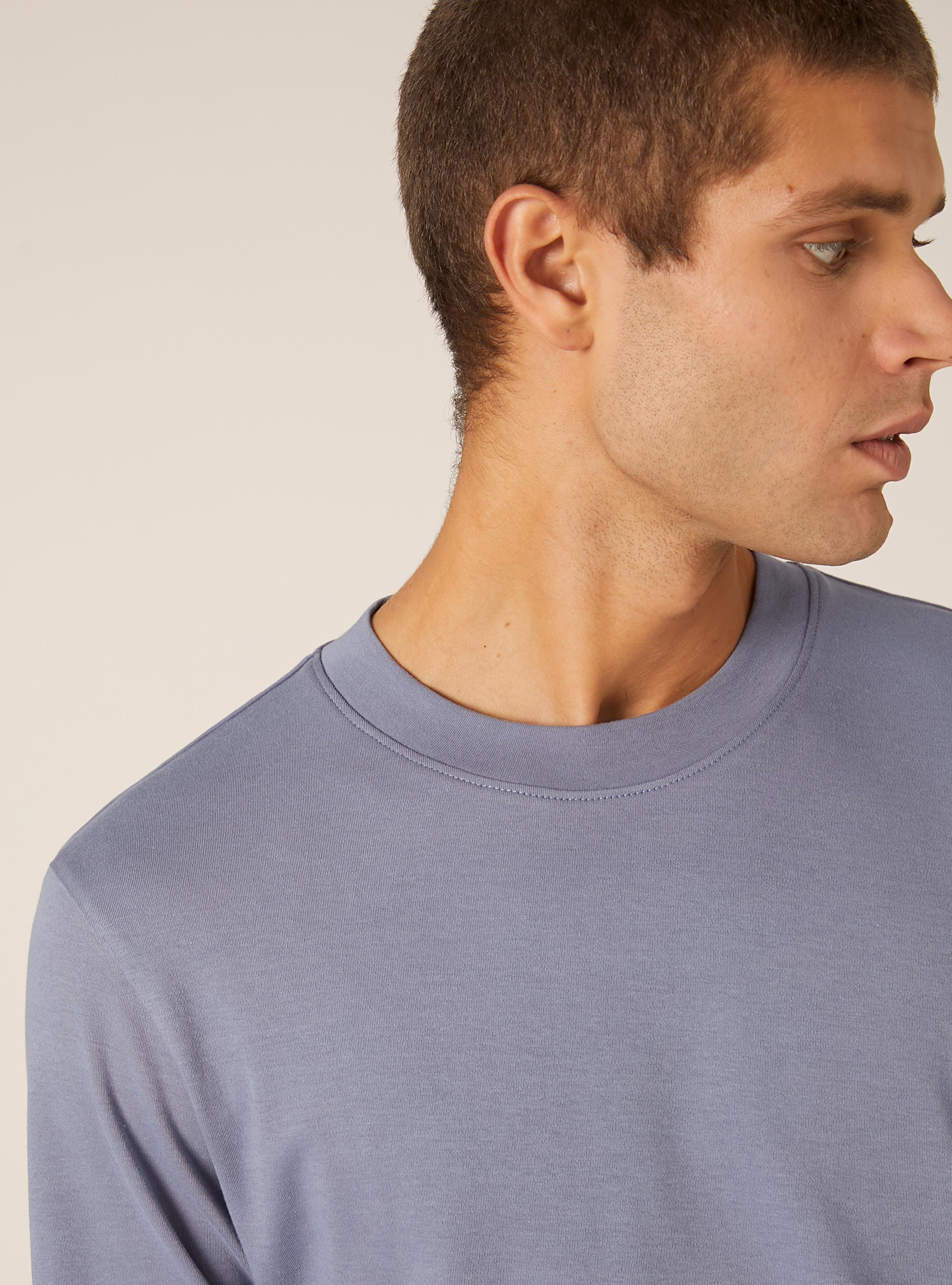 Long-sleeved cotton T-shirt, IN2 INDIGO MEDIUM