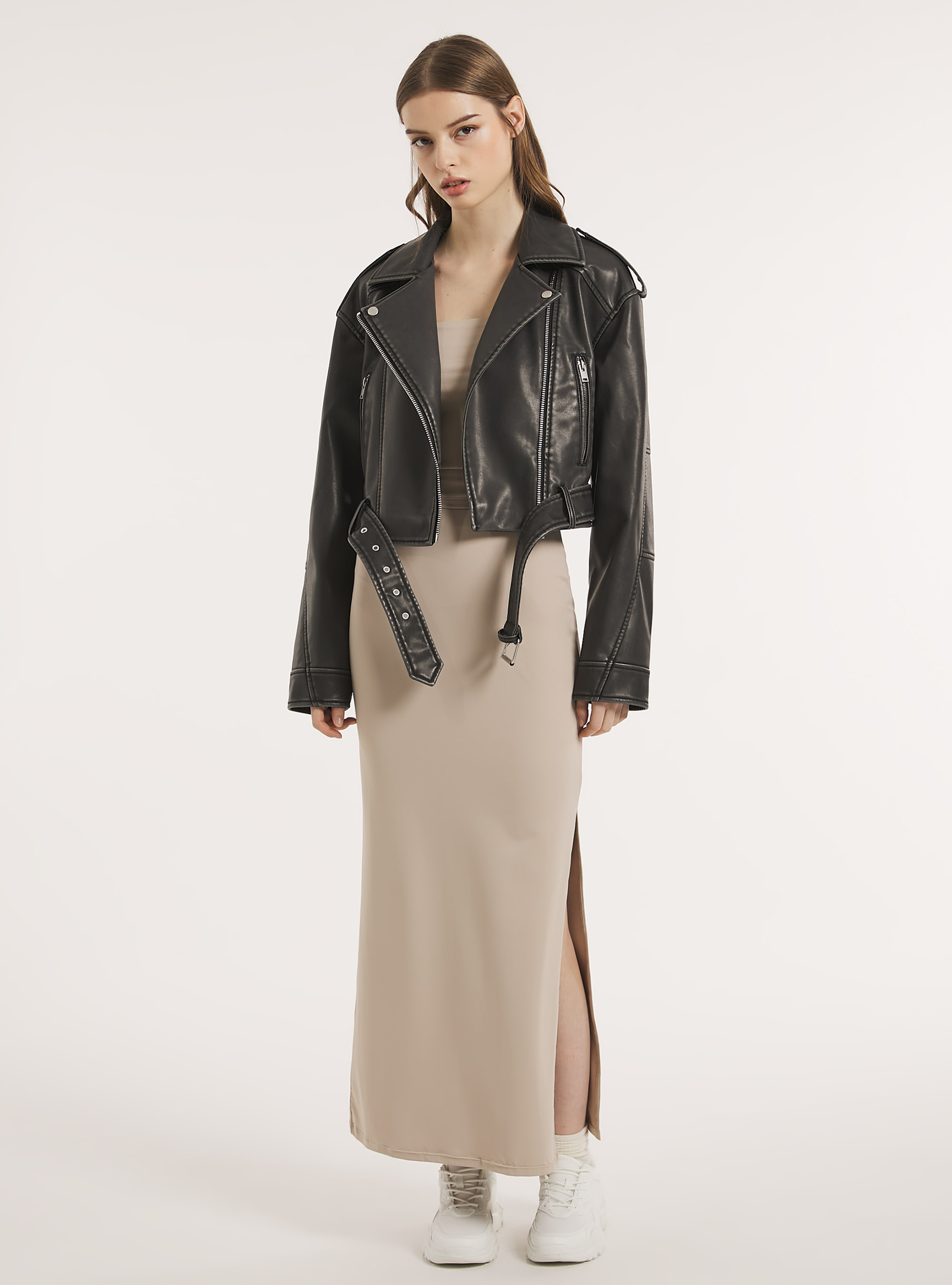 Vintage leather-effect biker jacket | Alcott | Women's Jackets