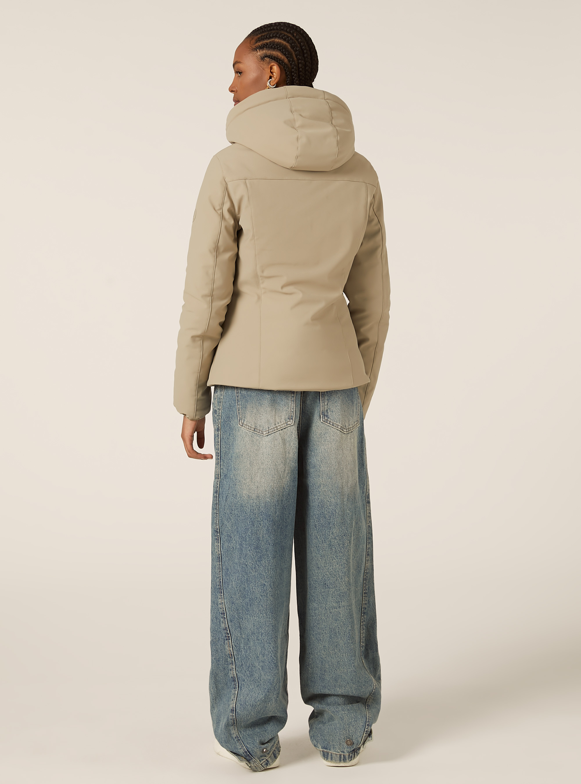 Giubbotto tecnico con cappuccio, BG2 BEIGE MEDIUM