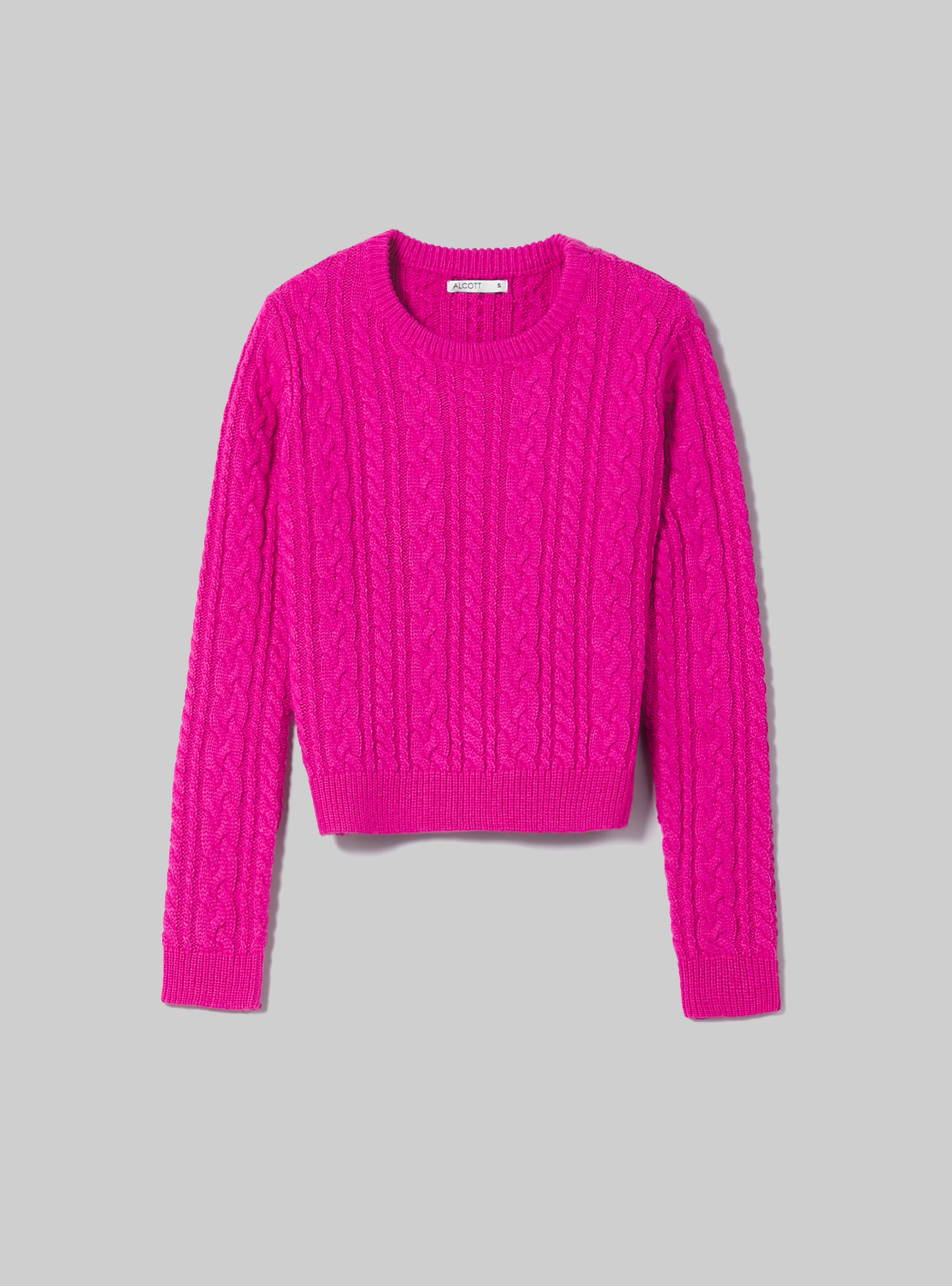 Pullover with braids, FX3 FUXIA LIGHT