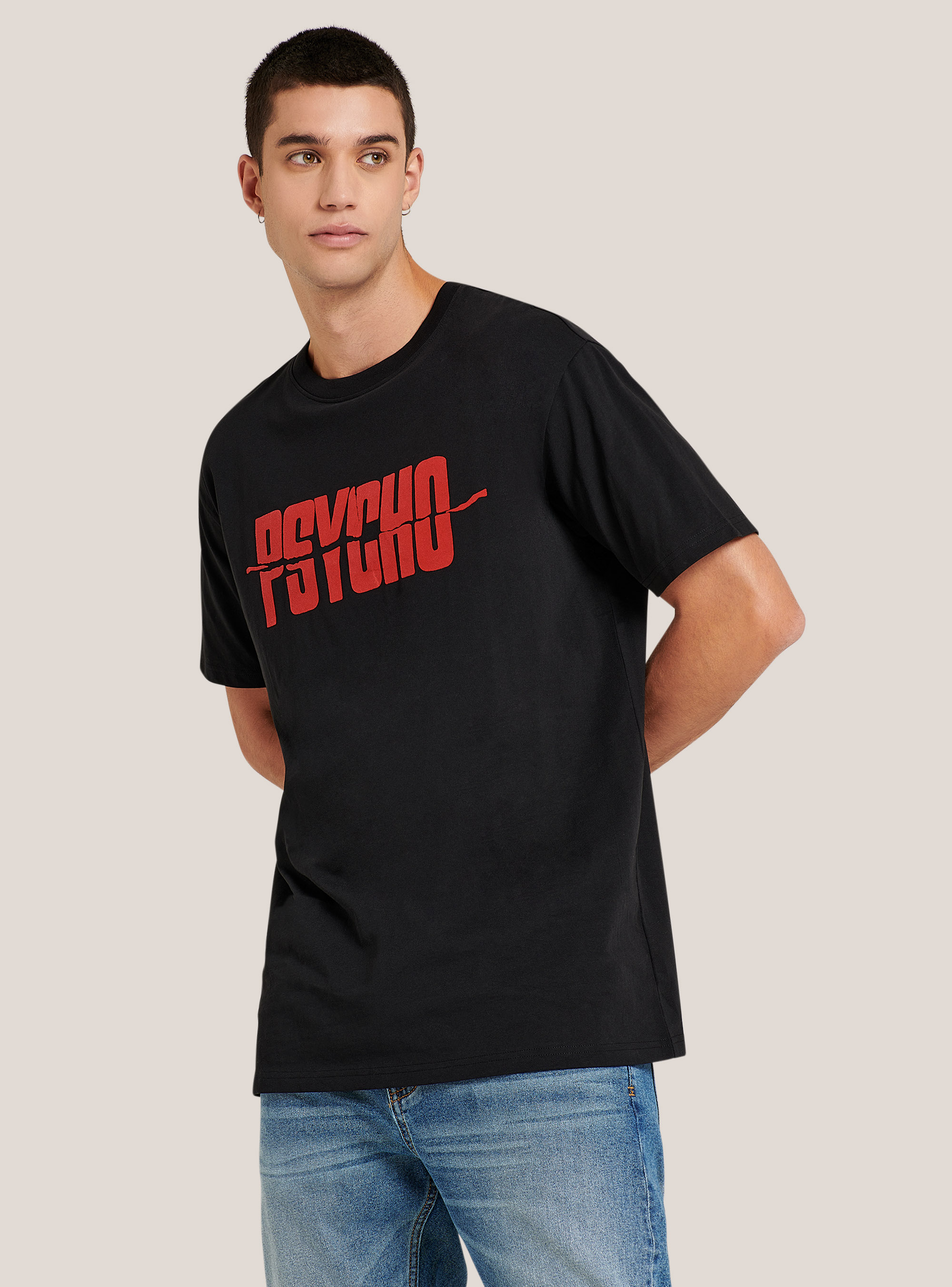 Psyco x Alcott T-shirt, BLACK