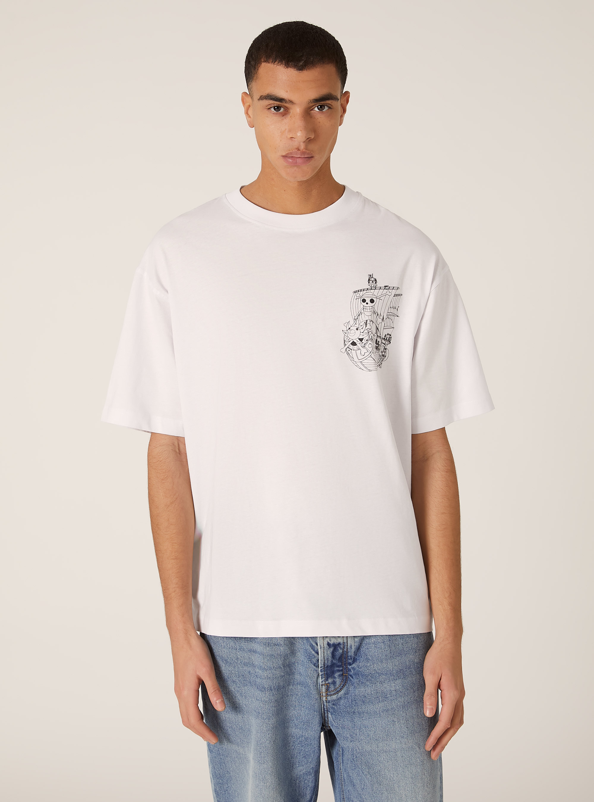 Maglietta boxy fit One Piece / Alcott, WH3 WHITE