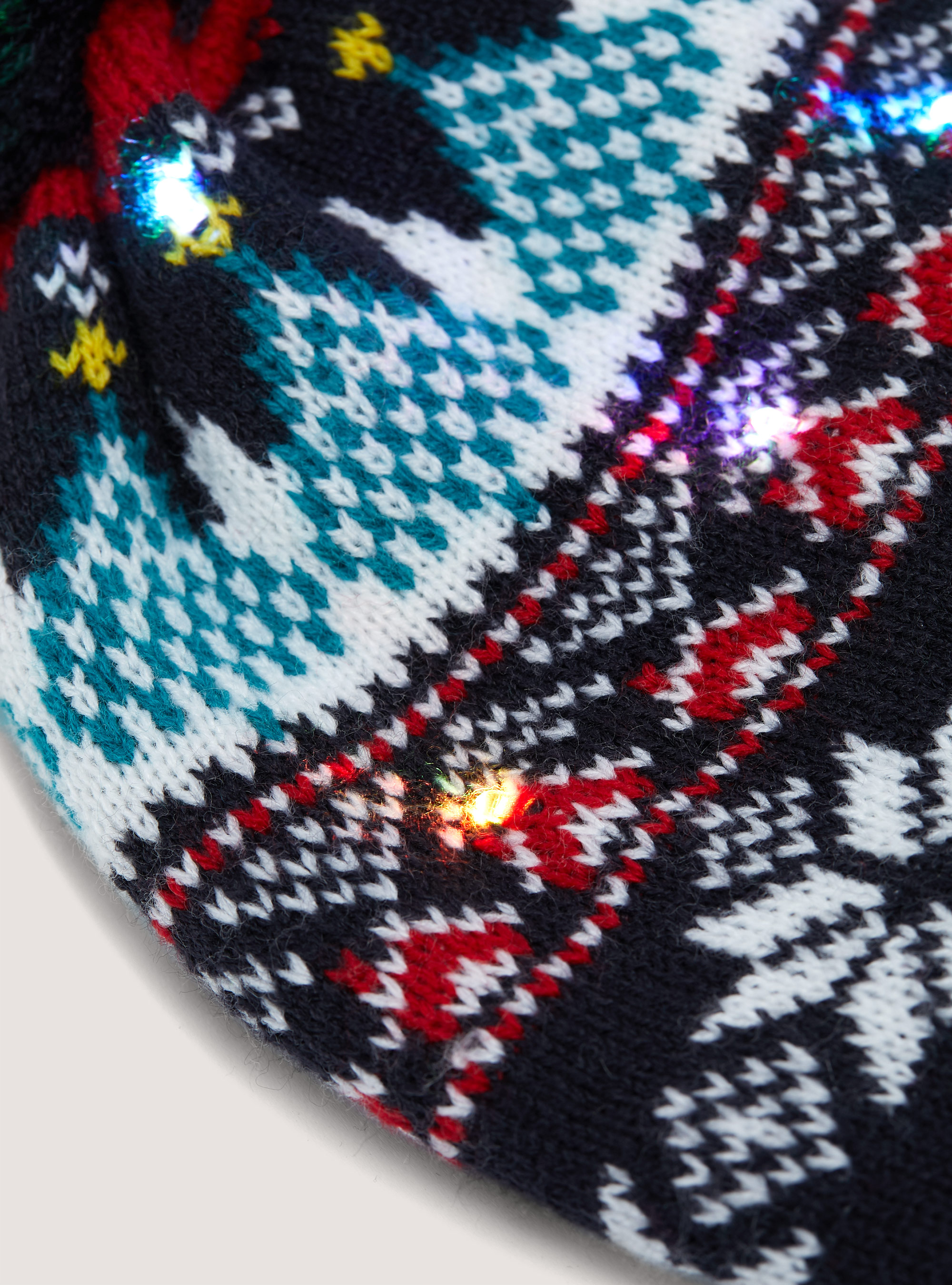 Christmas Collection hat with lights, NA1 NAVY DARK