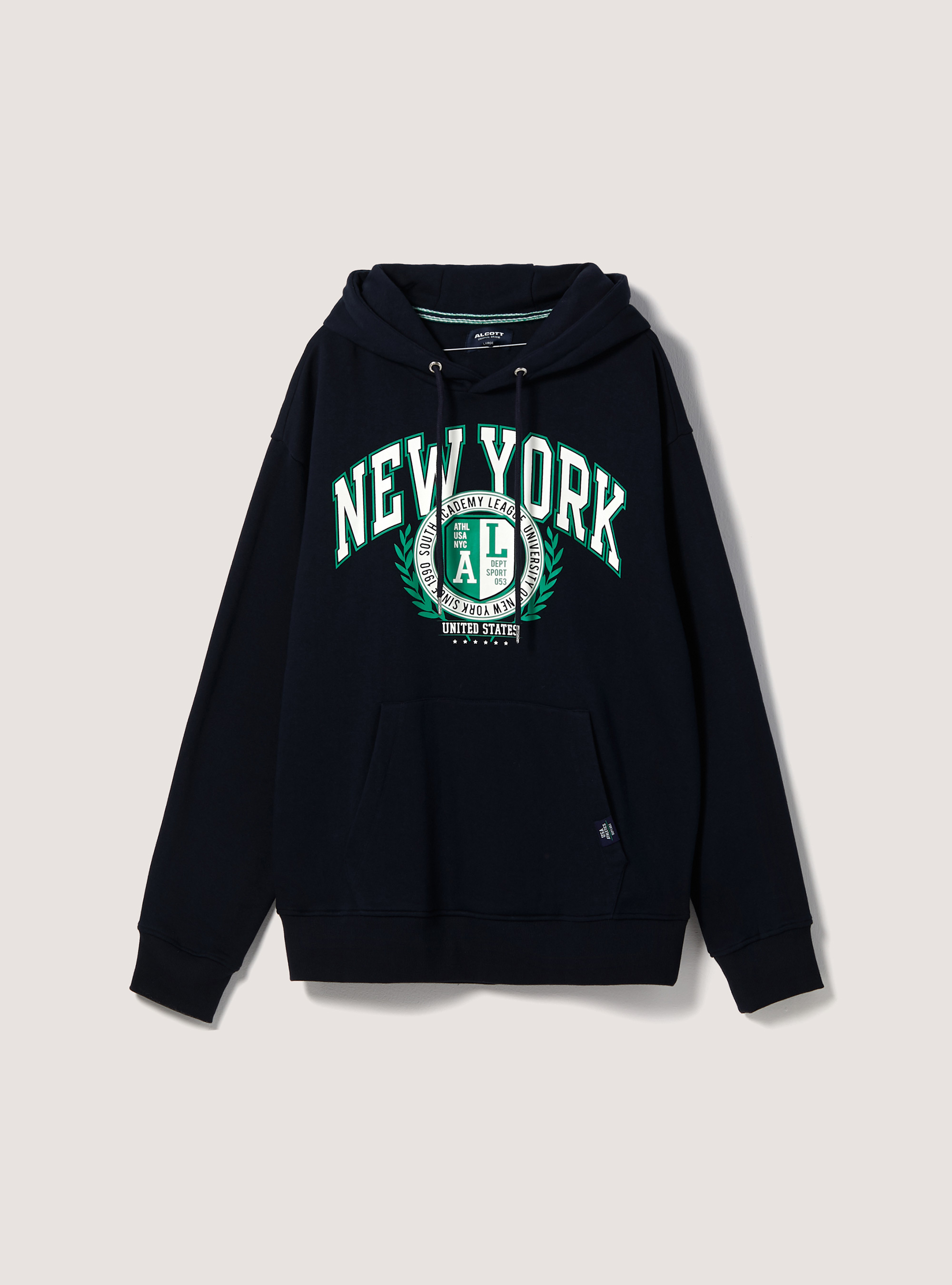 College Print Hoodie, NA1 NAVY DARK