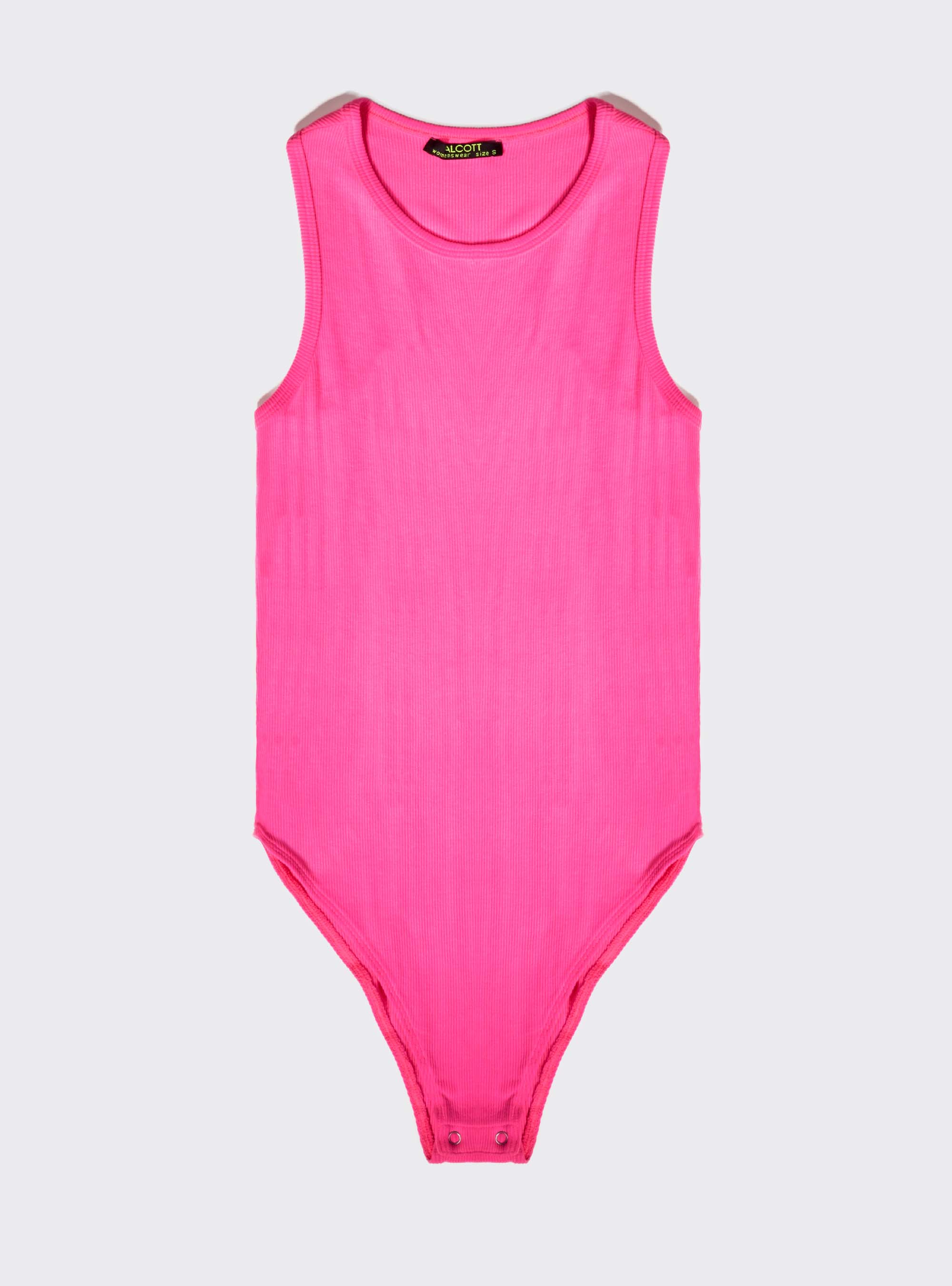 Body côtelé fluo, C053 PINK FLUO