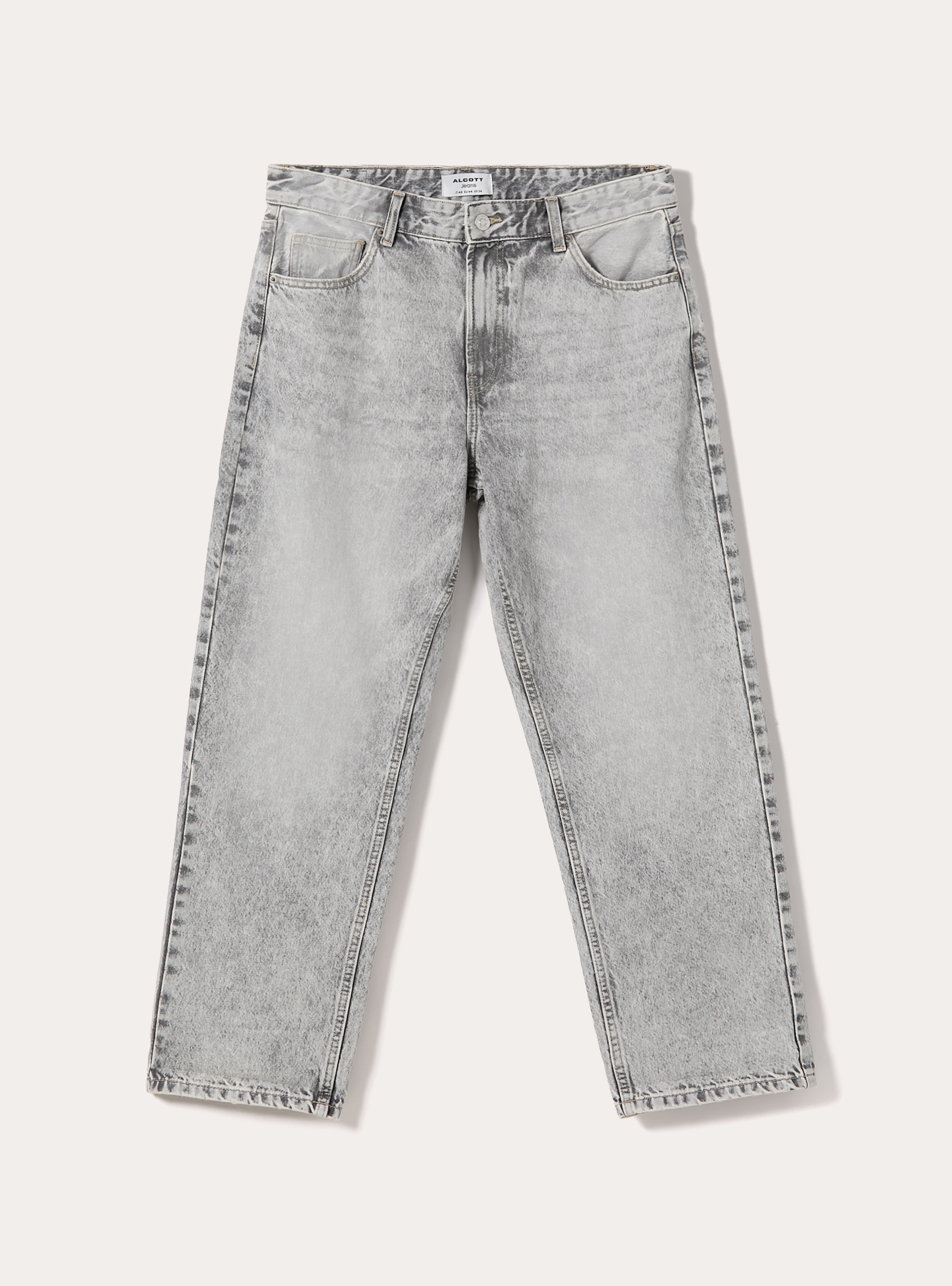 Jeans coupe fusel&eacute;e, D00G GREY