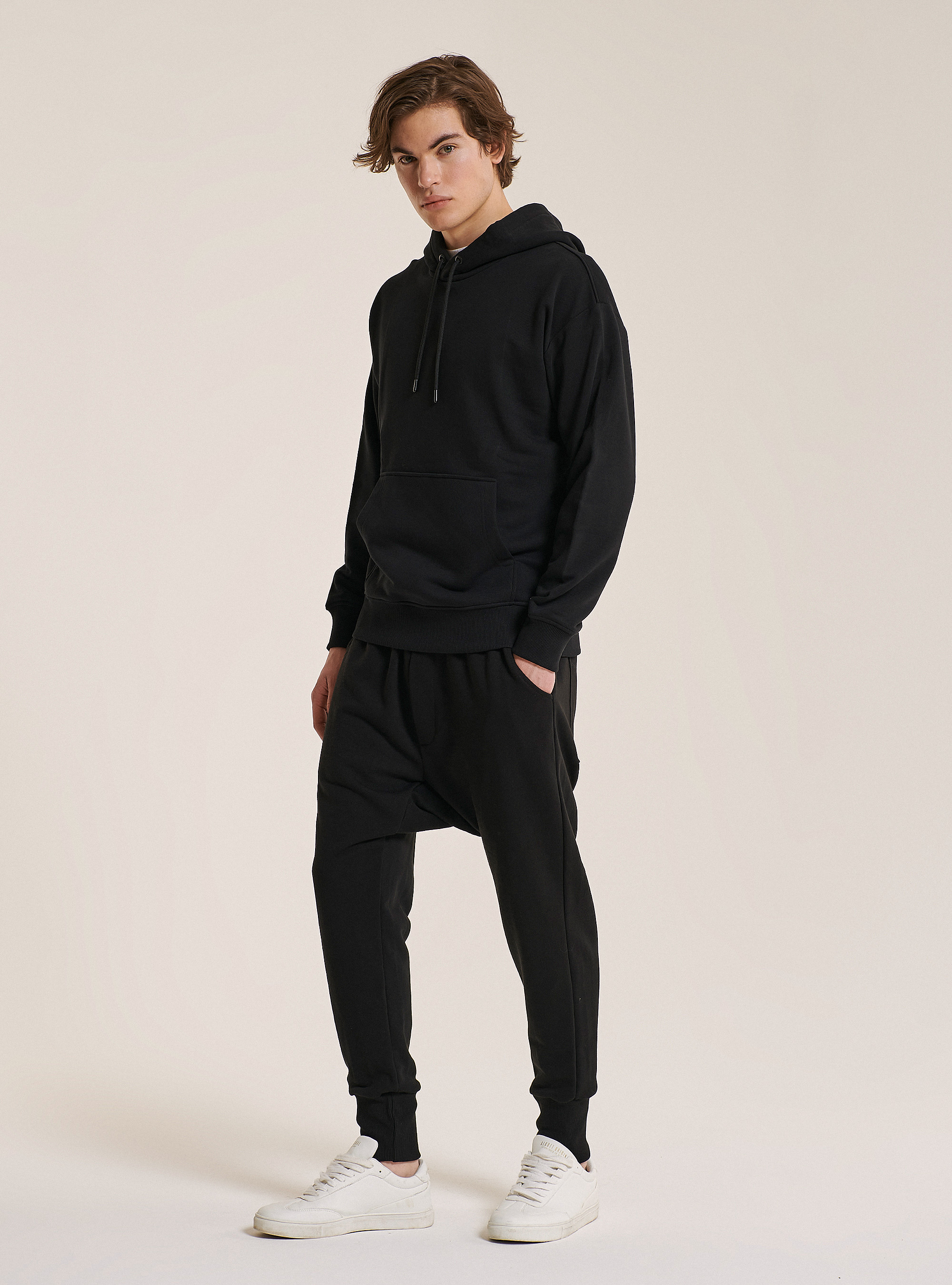 Sweat-shirt oversize avec capuche, C101 BLACK
