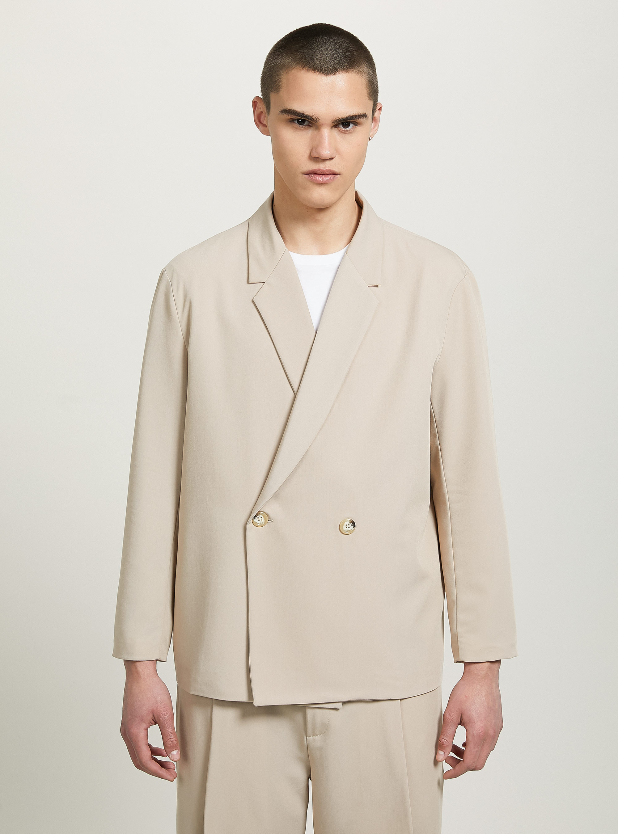 Giacca doppio petto regular fit, SA2 SAND MEDIUM