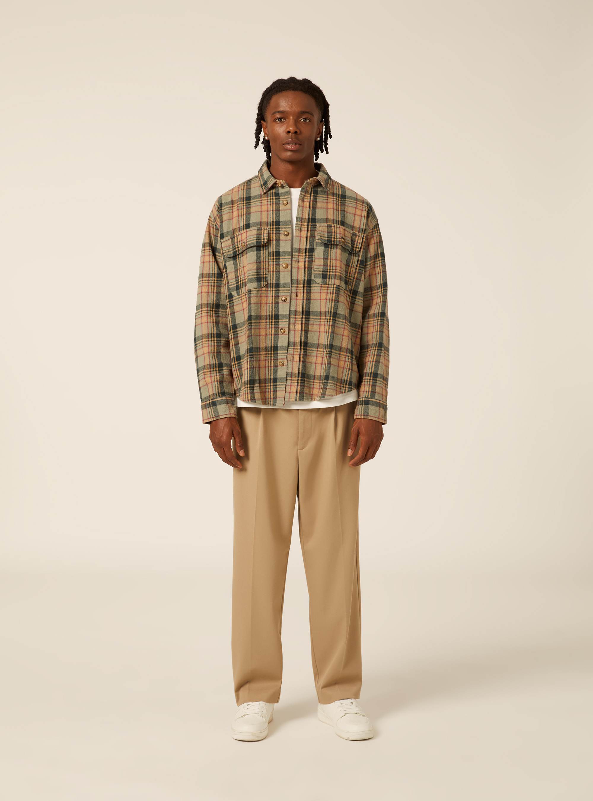 Camicia flanella quadri, GN1 GREEN DARK