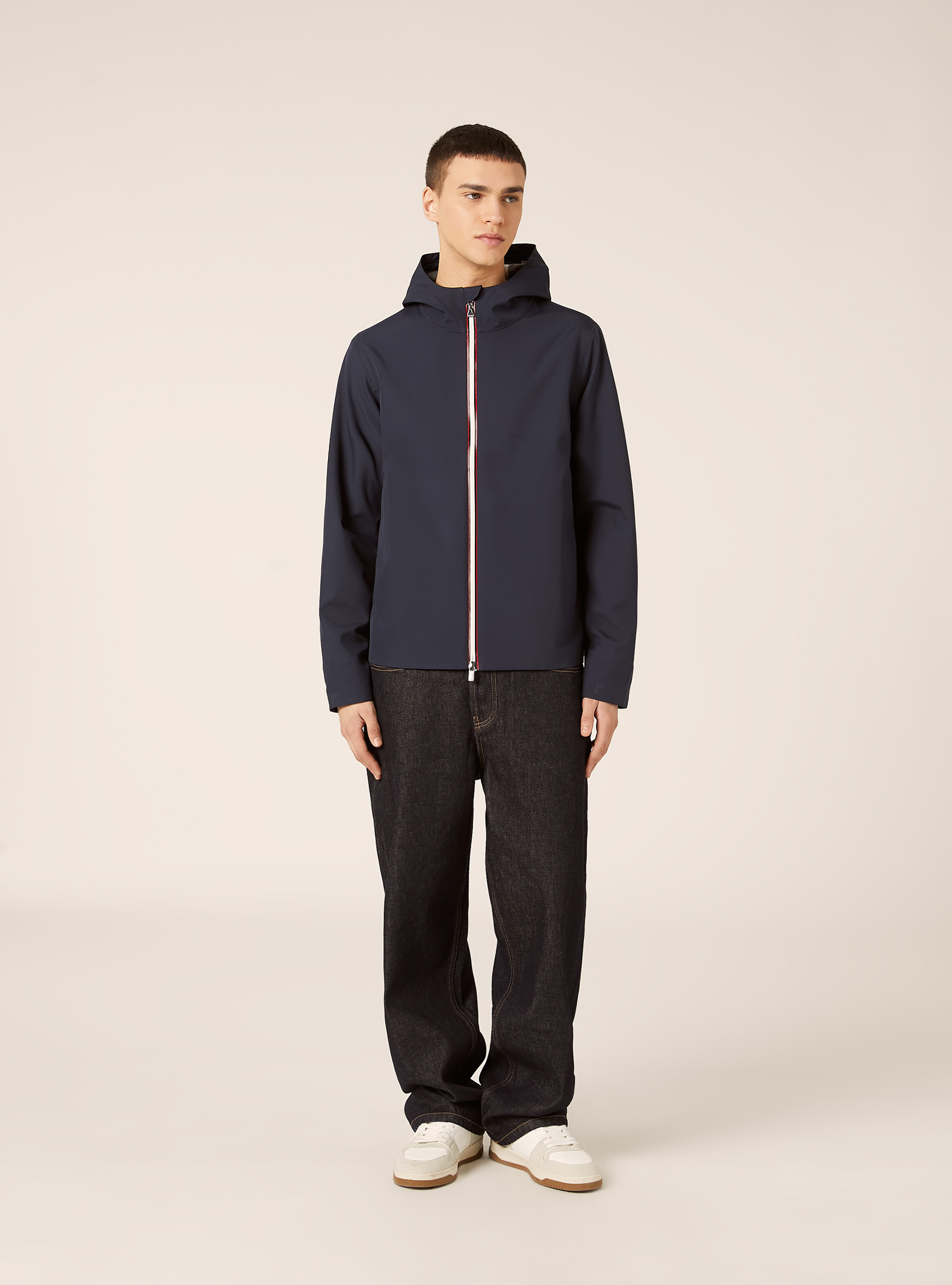 Giubbotto con cappuccio  antivento, NA1 NAVY DARK