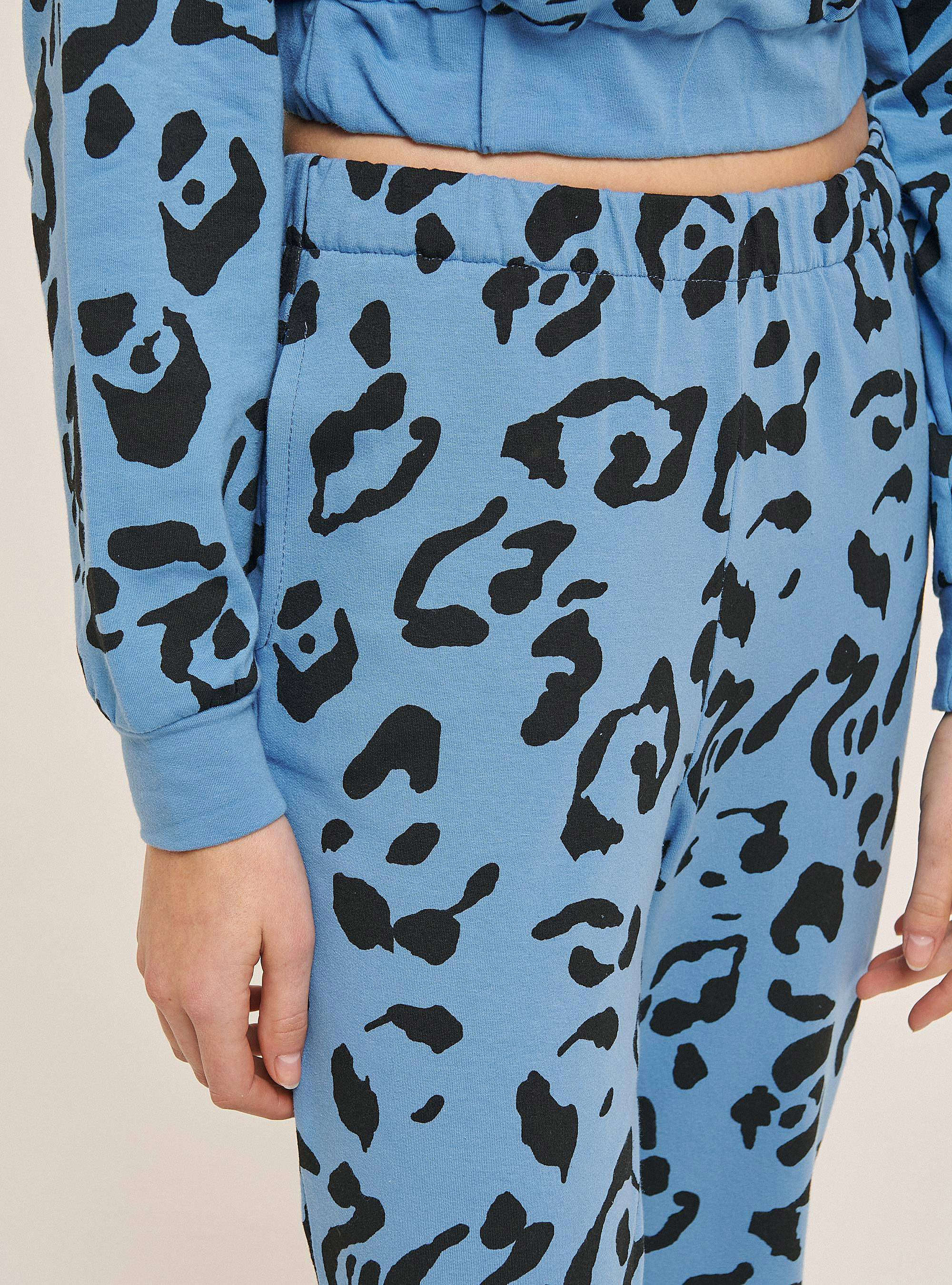 Animal print jogger trousers, LEOPARD
