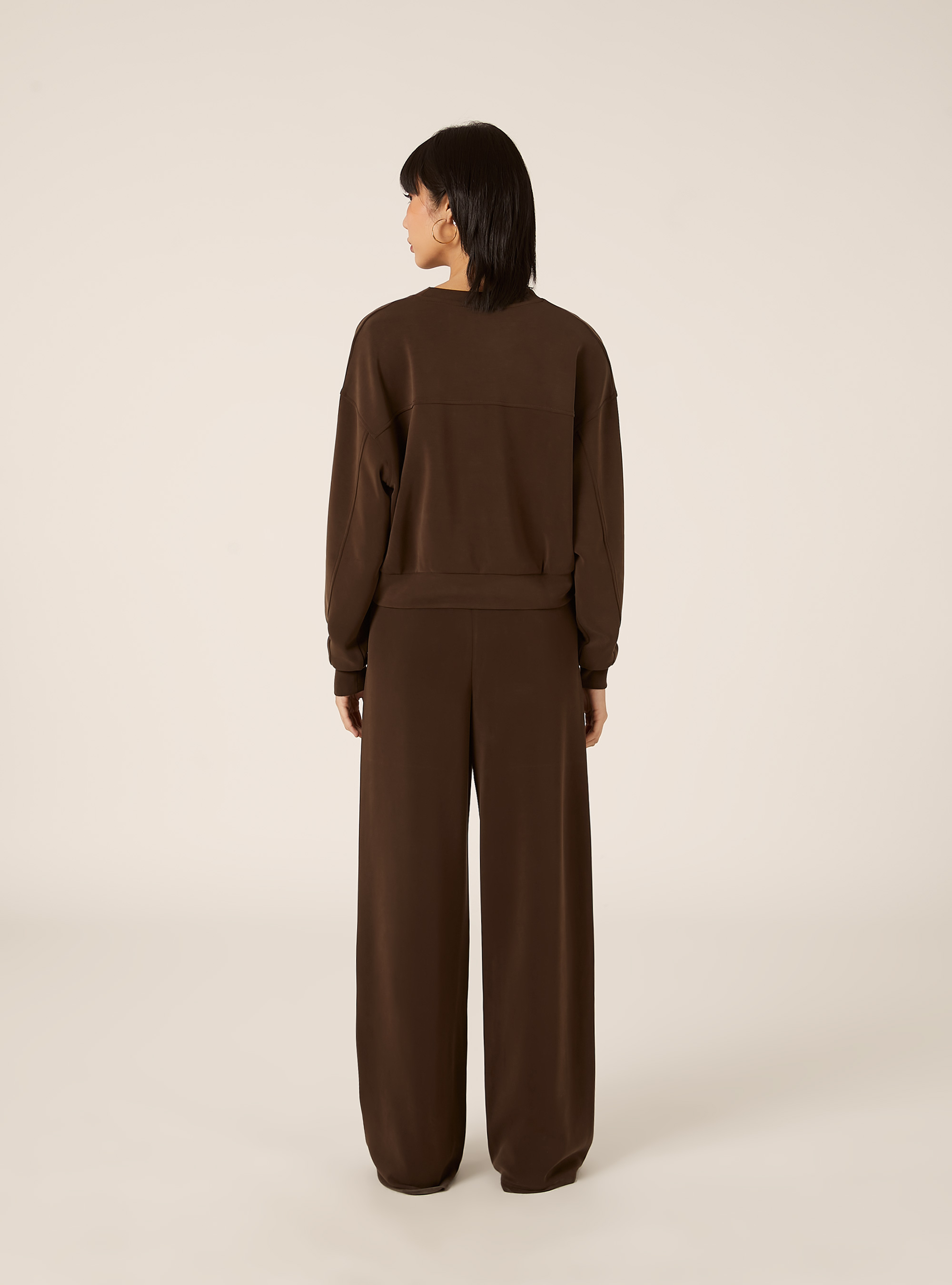 Soft touch sweatshirt, BR1 BROWN DARK