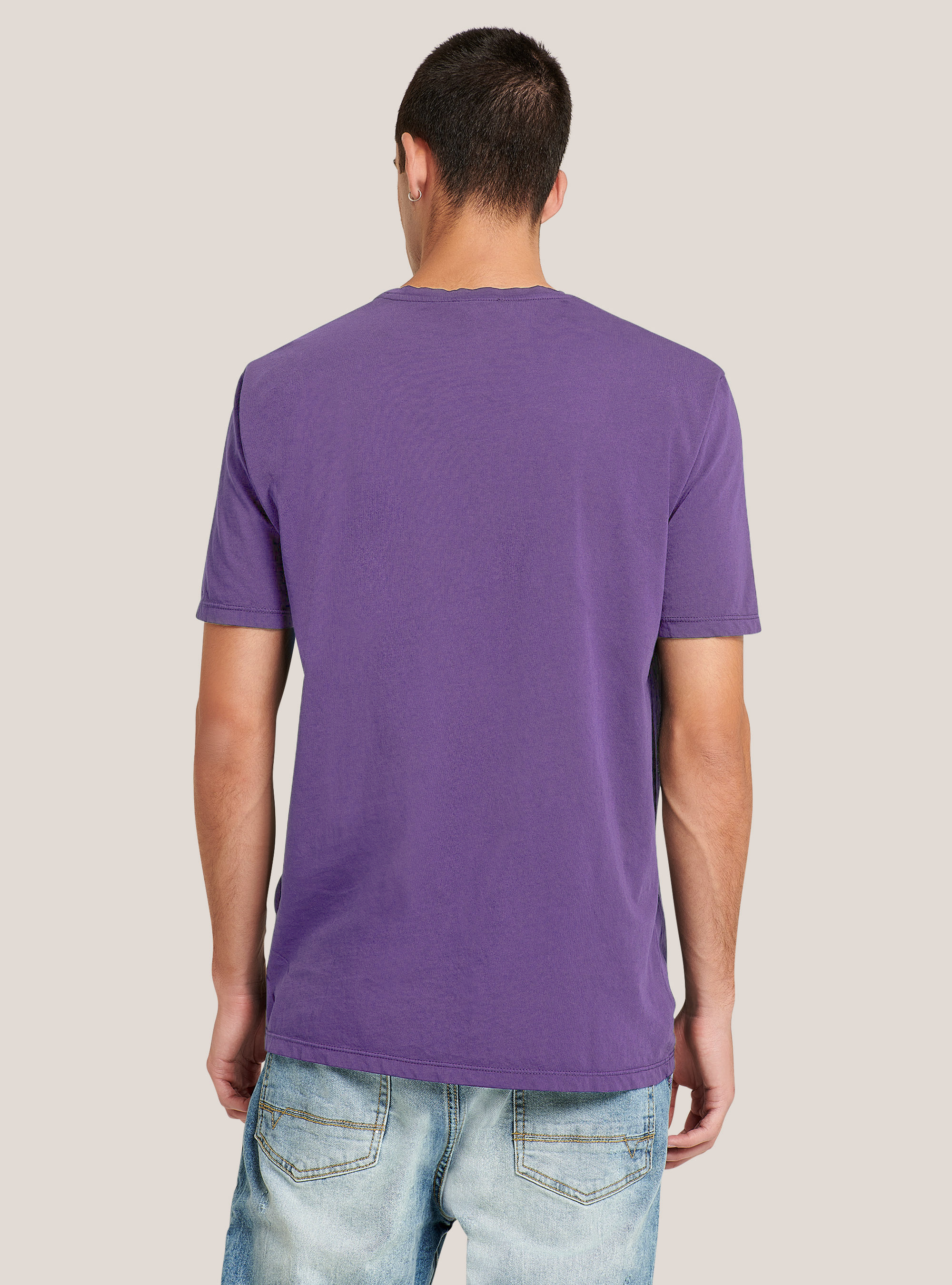 Crew-neck cotton t-shirt, LC2 MEDIUM LILLAC