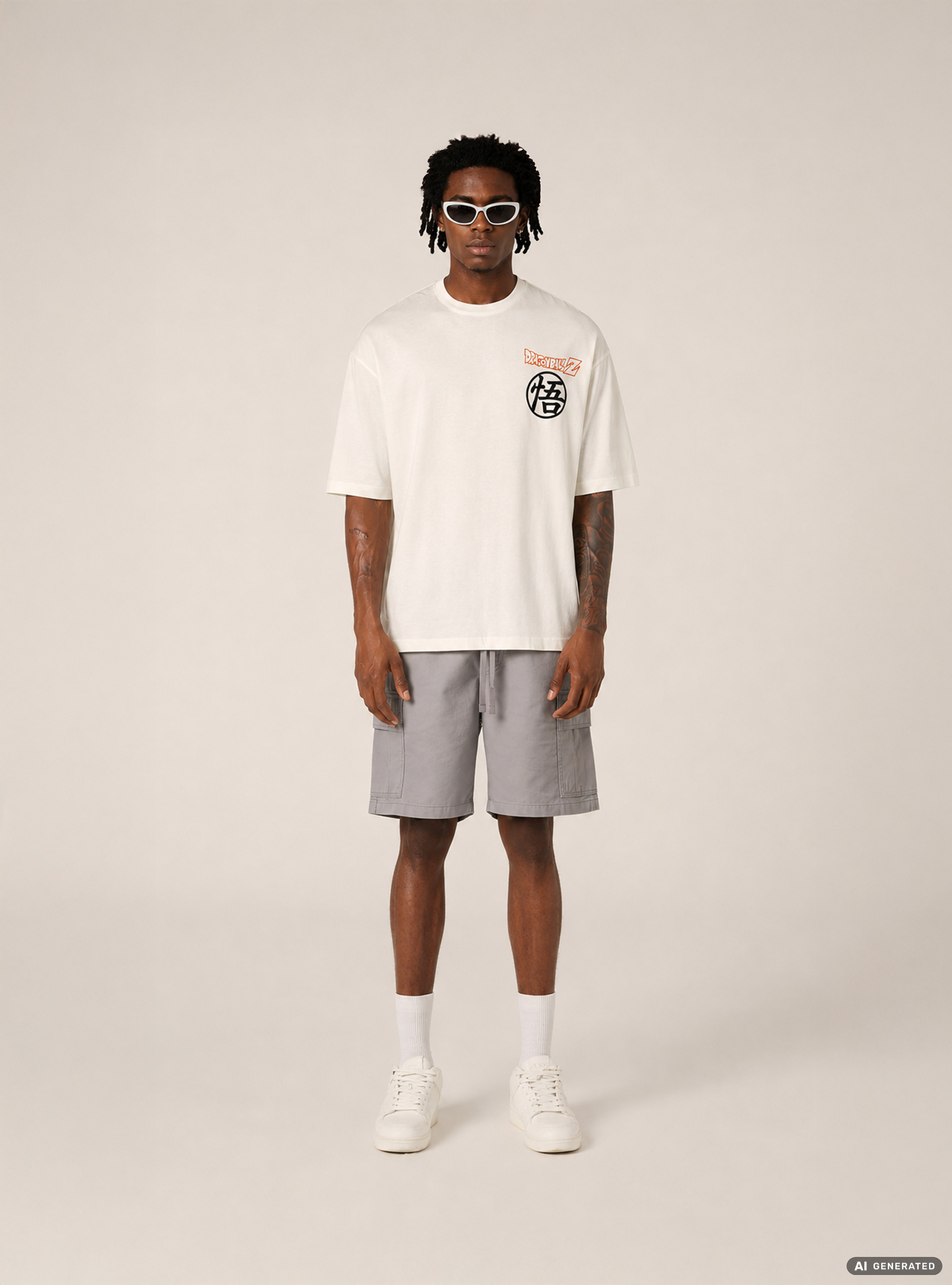 T-shirt dragonball z boxy fit, WH3 WHITE