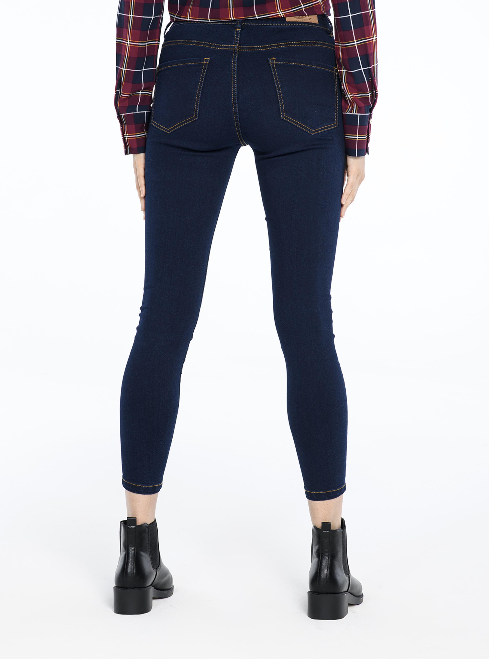 Cropped jeans, BLUE NAVY